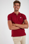 Polo manches courtes bordeaux - écusson POLOMC UNI