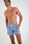 Short de Bain rayure Marine - Broderie Requin SWIMSHORT SHARK - 8