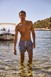 Short de Bain rayure Marine - Broderie Requin SWIMSHORT SHARK - 4