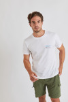 T-shirt blanc en coton - Barbecue YANNBBQ DICTIO - 3