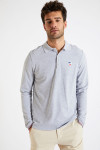 Polo manches longues uni gris chiné JULIEN LLONGA - 2
