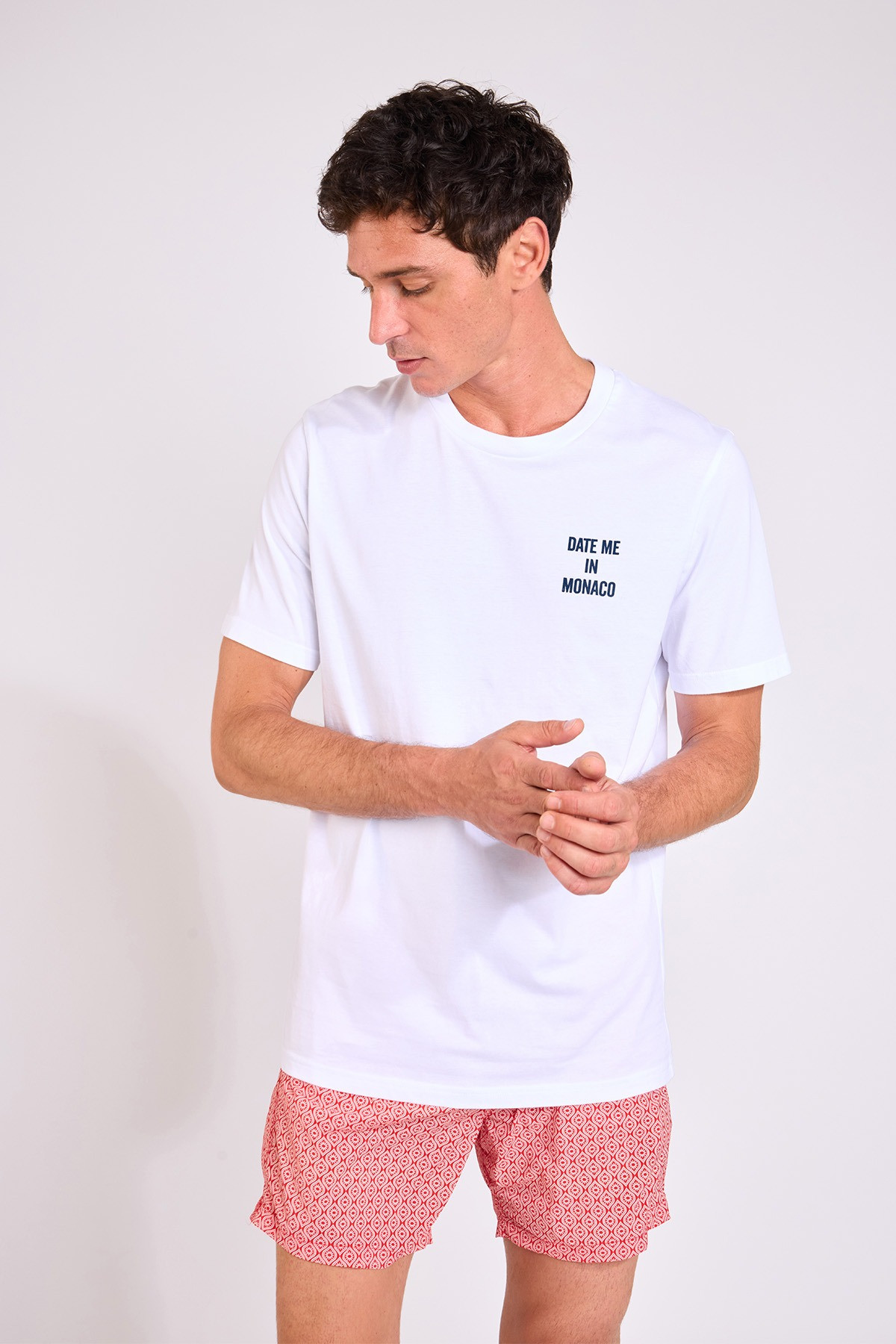 T-shirt blanc MORGAN DATE ME IN MONACO - 1