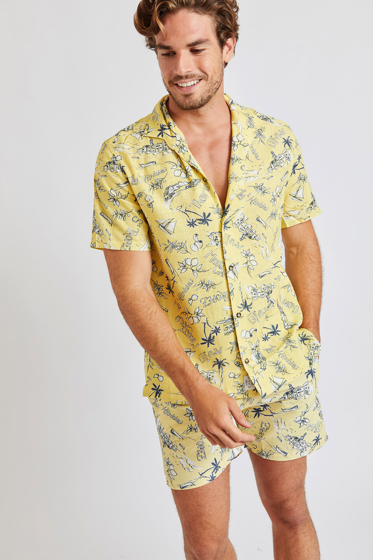 Short de bain jaune Manu Lariviera - 3