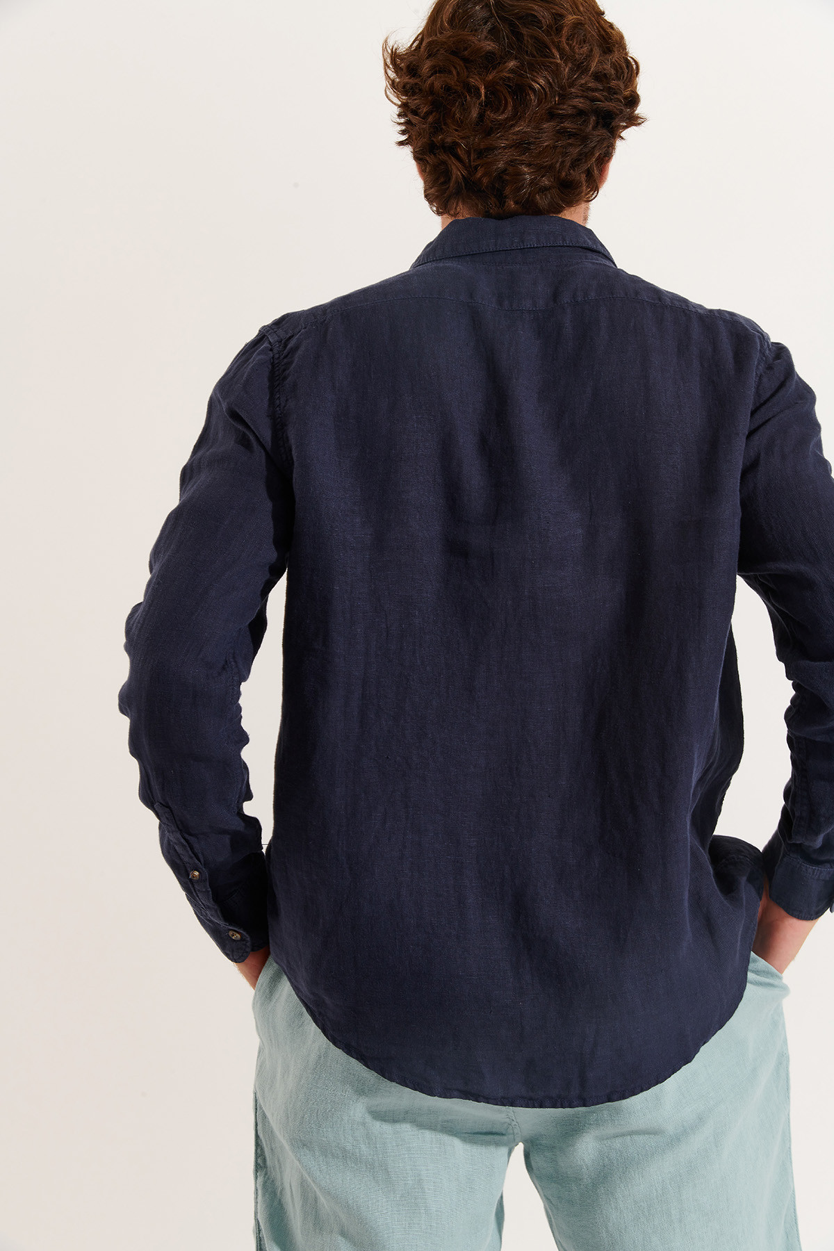 Chemise Marine en lin Chemiseml Lindye   - 0