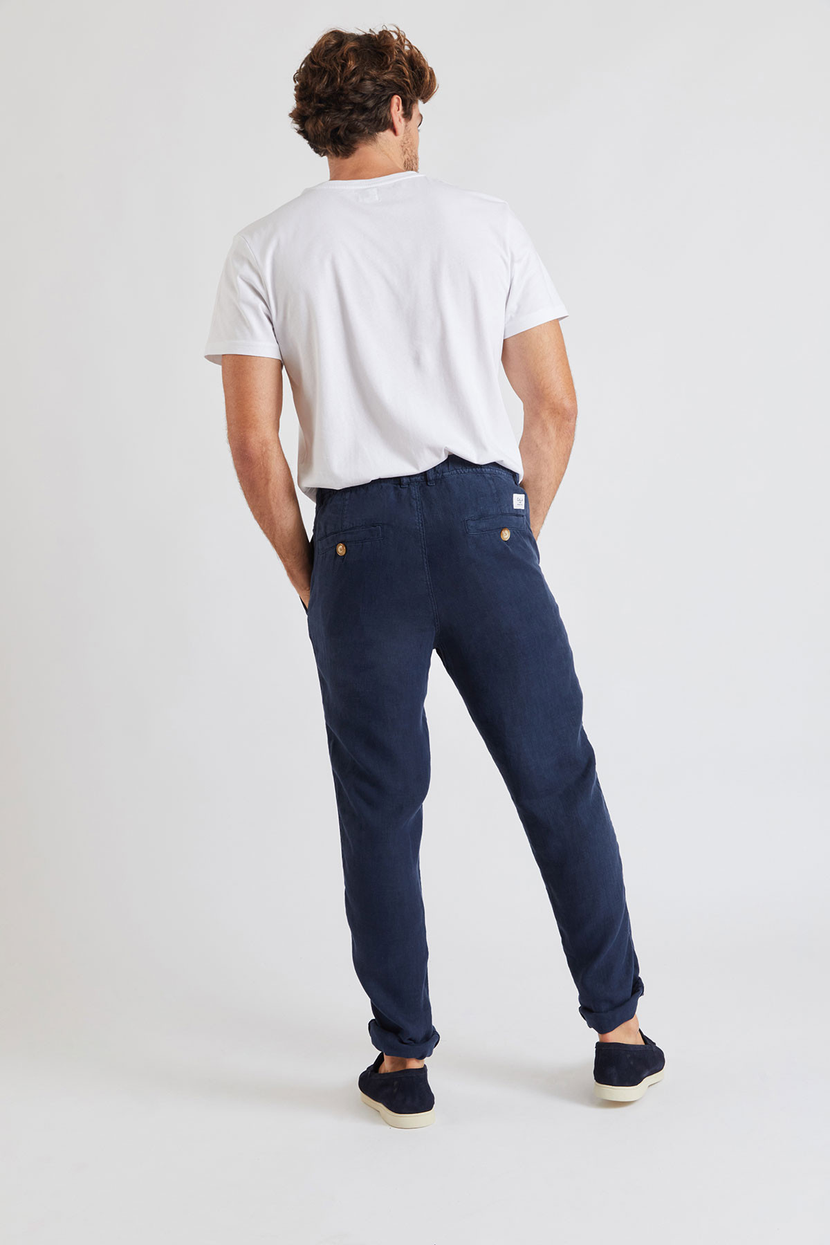Pantalon Marine en lin Chino Lindye - 5