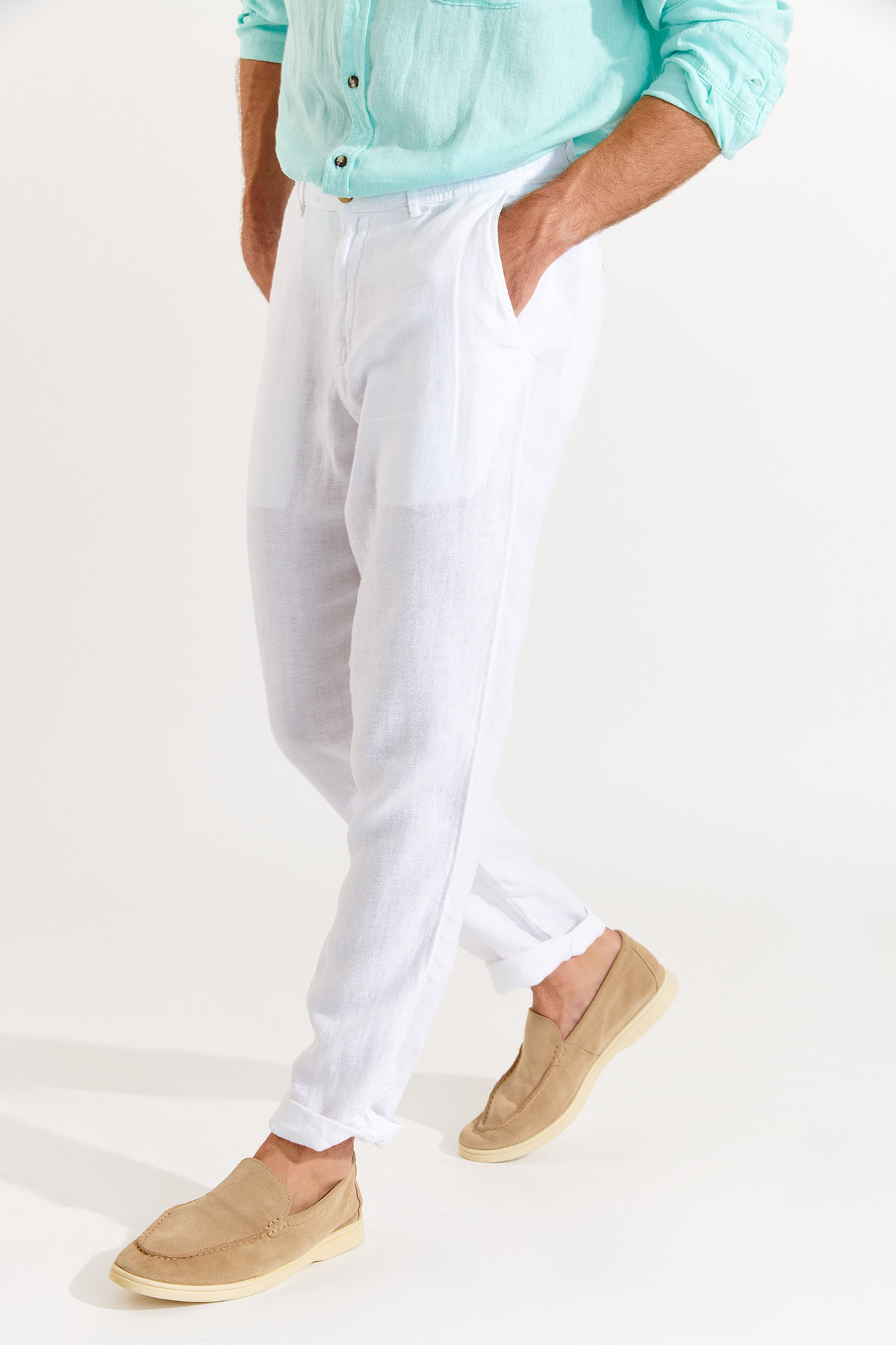 Pantalon blanc CHINO LINDYE - 1