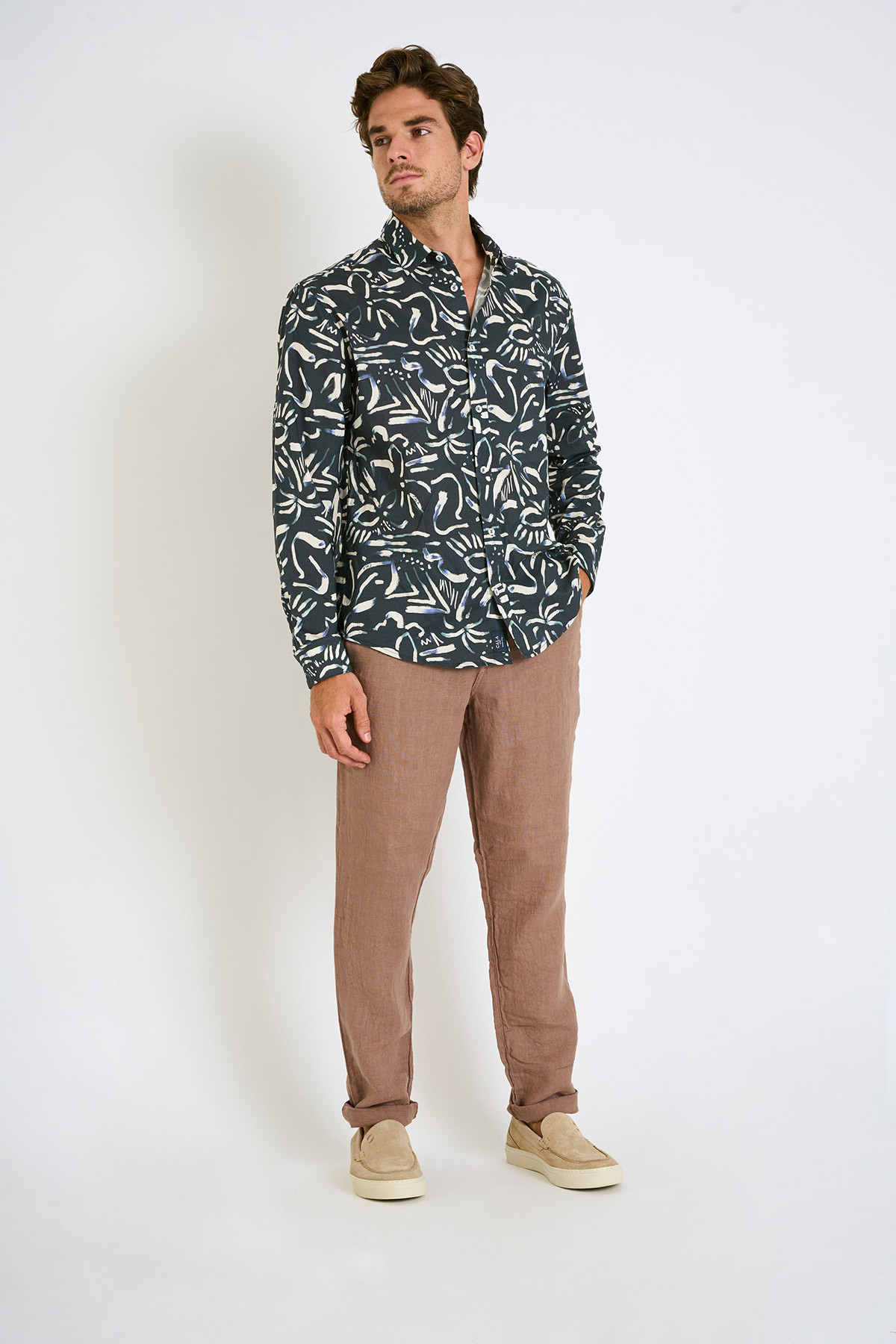 Pantalon taupe CHINO LINDYE - 0