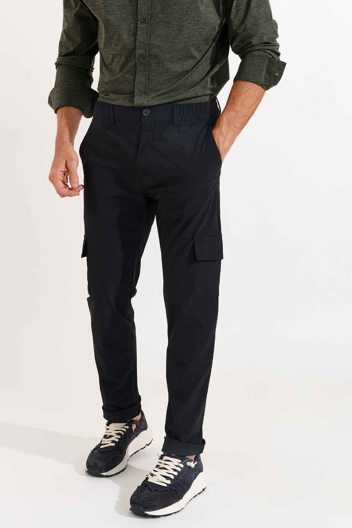 Pantalon noir stretch CONOR LESCADA - 2