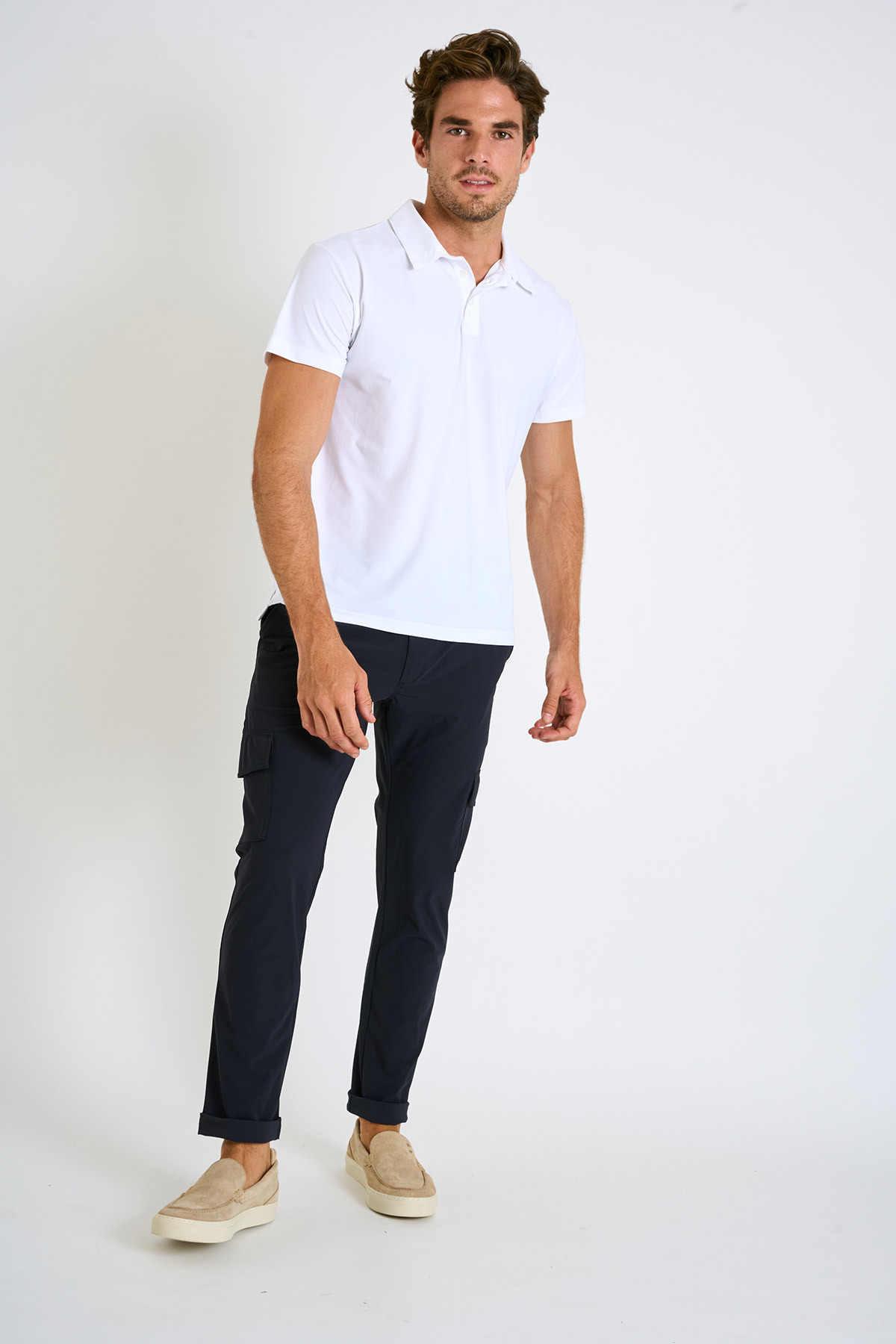 Pantalon bleu marine stretch CONOR LESCADA - 1