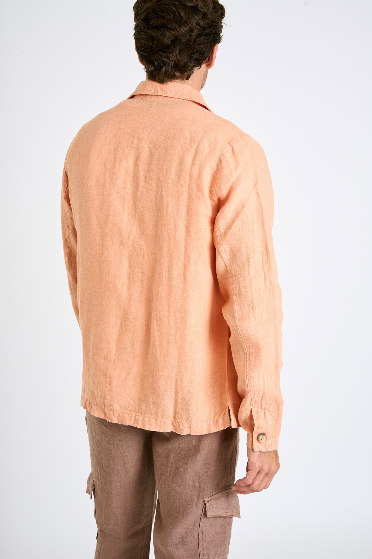 Veste en lin corail OLIVIER LINDYE - 5