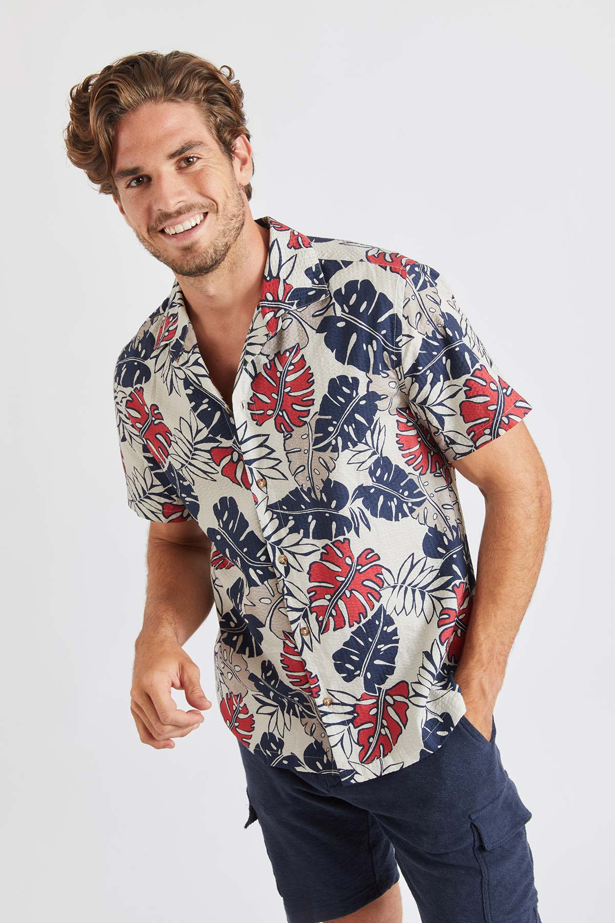 Chemise à manches courtes tropicale Stefano Lavagna - 2