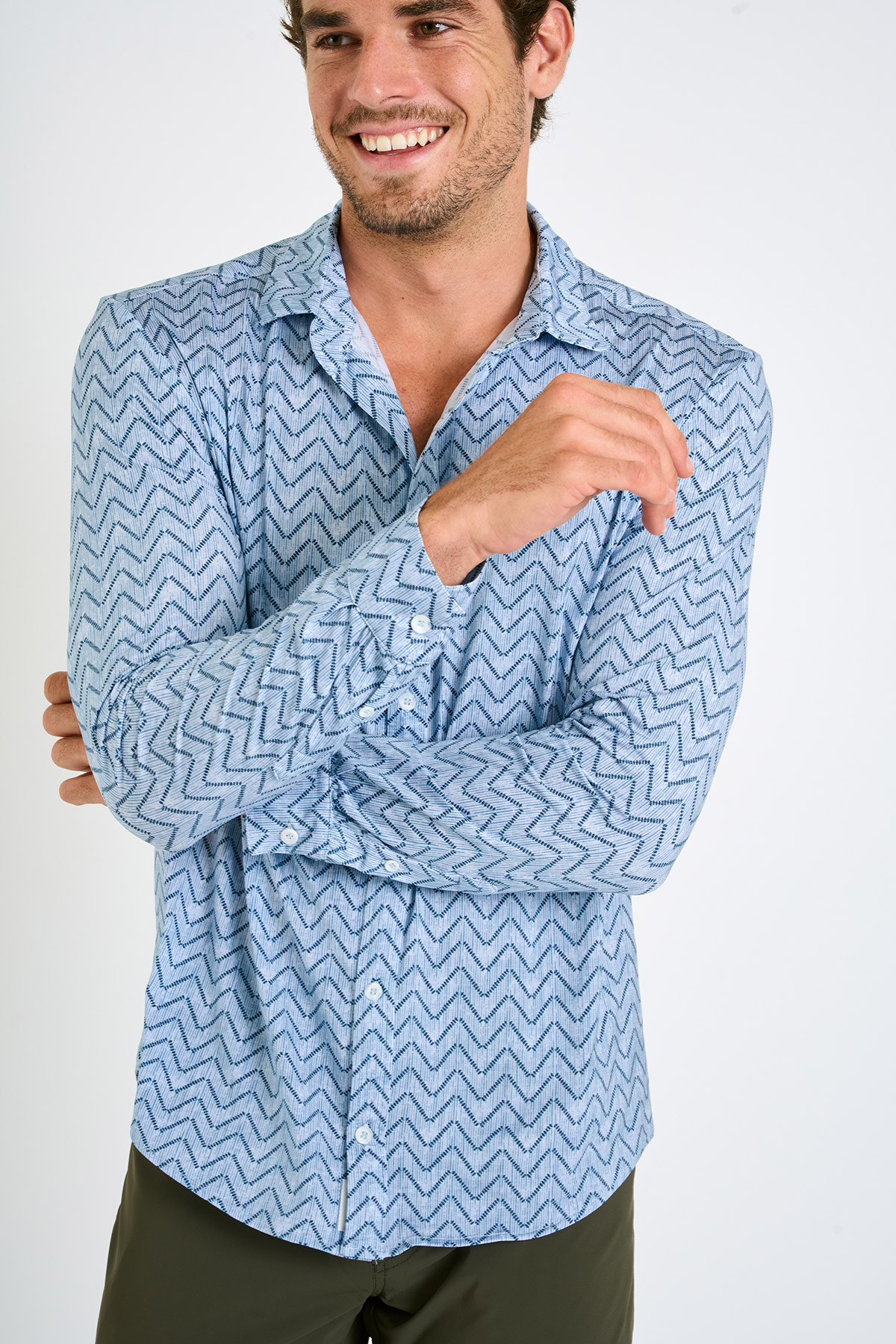 Chemise bleue homme ALAIN TIVOLI - 0