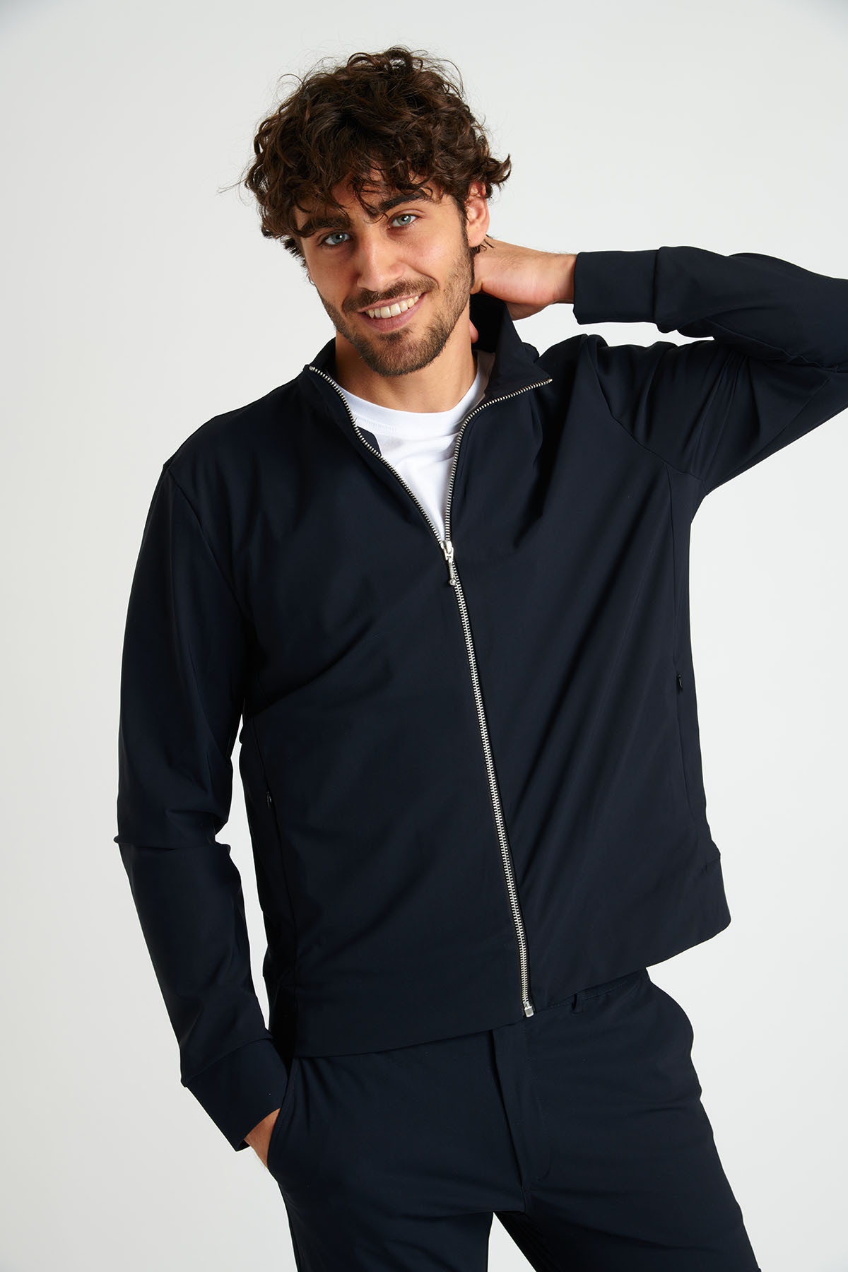 Veste zippée bleue marine LUC EVOLUTION - 1