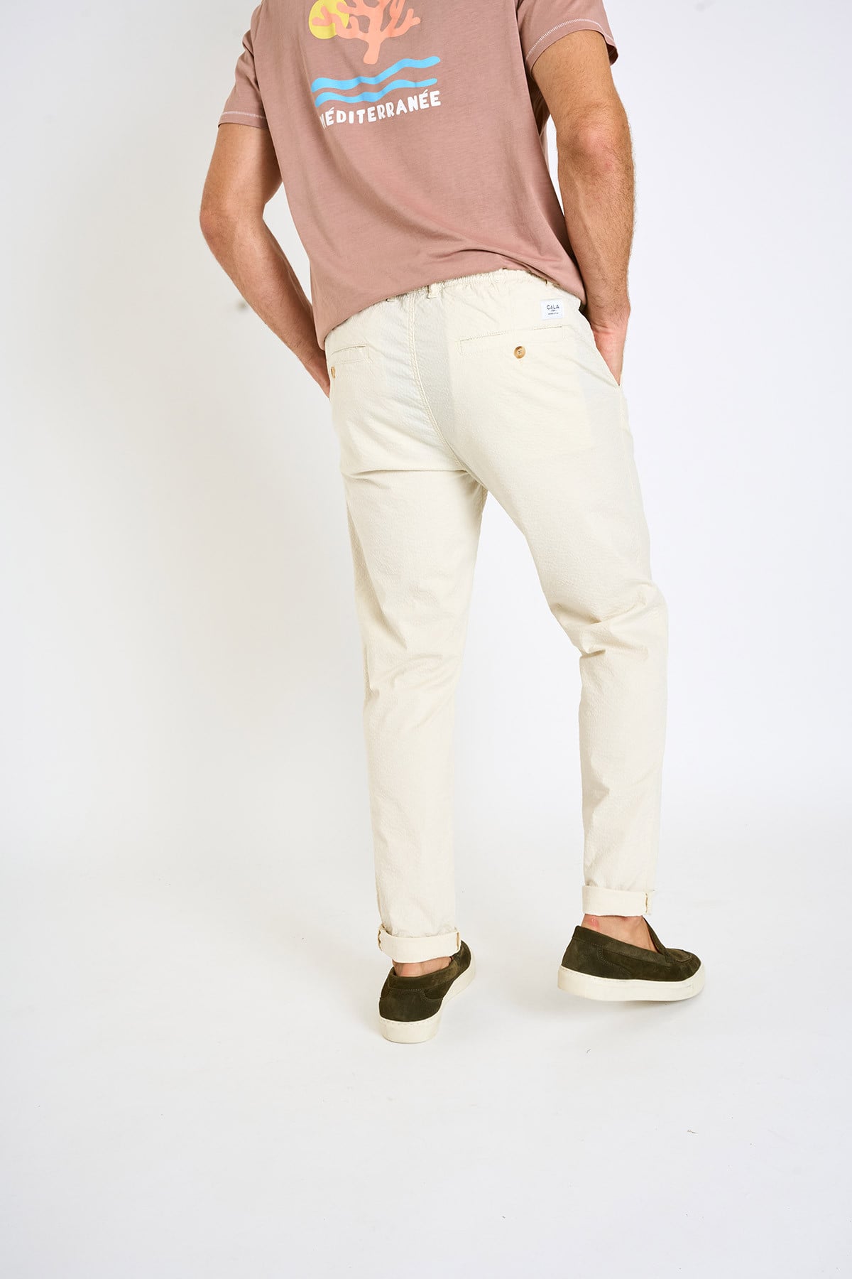 Pantalon chino naturel ARNO BORMIO - 3