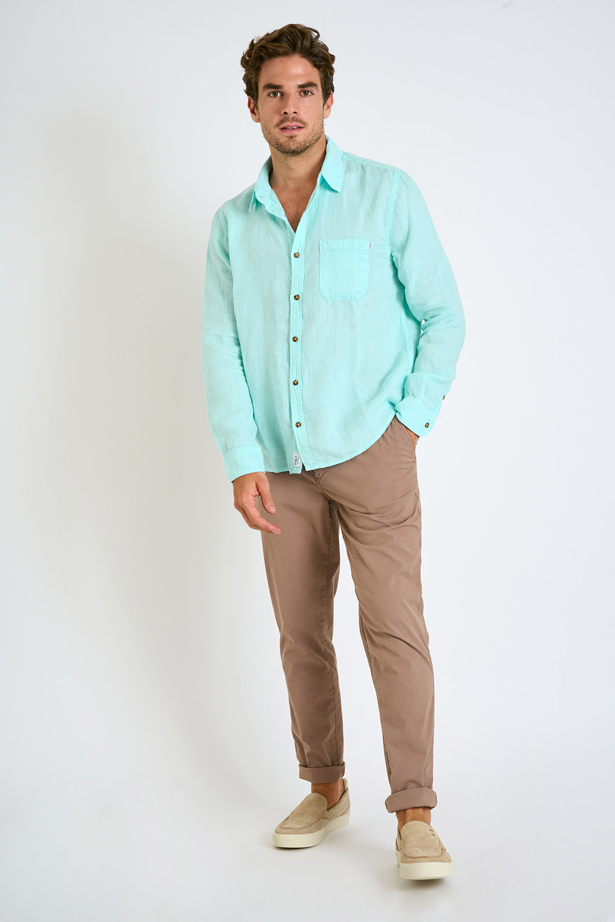 Pantalon chino taupe ARNO BORMIO - 2