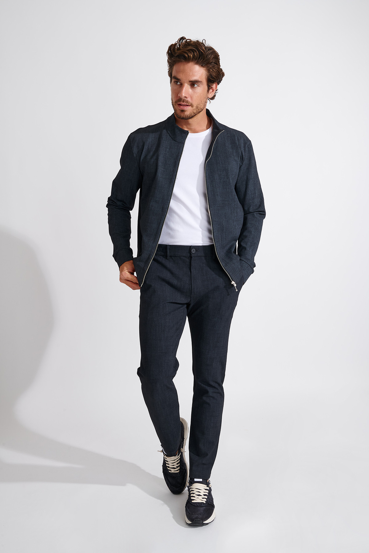 Blouson noir zippé Danyel CANSIGLIA - 1