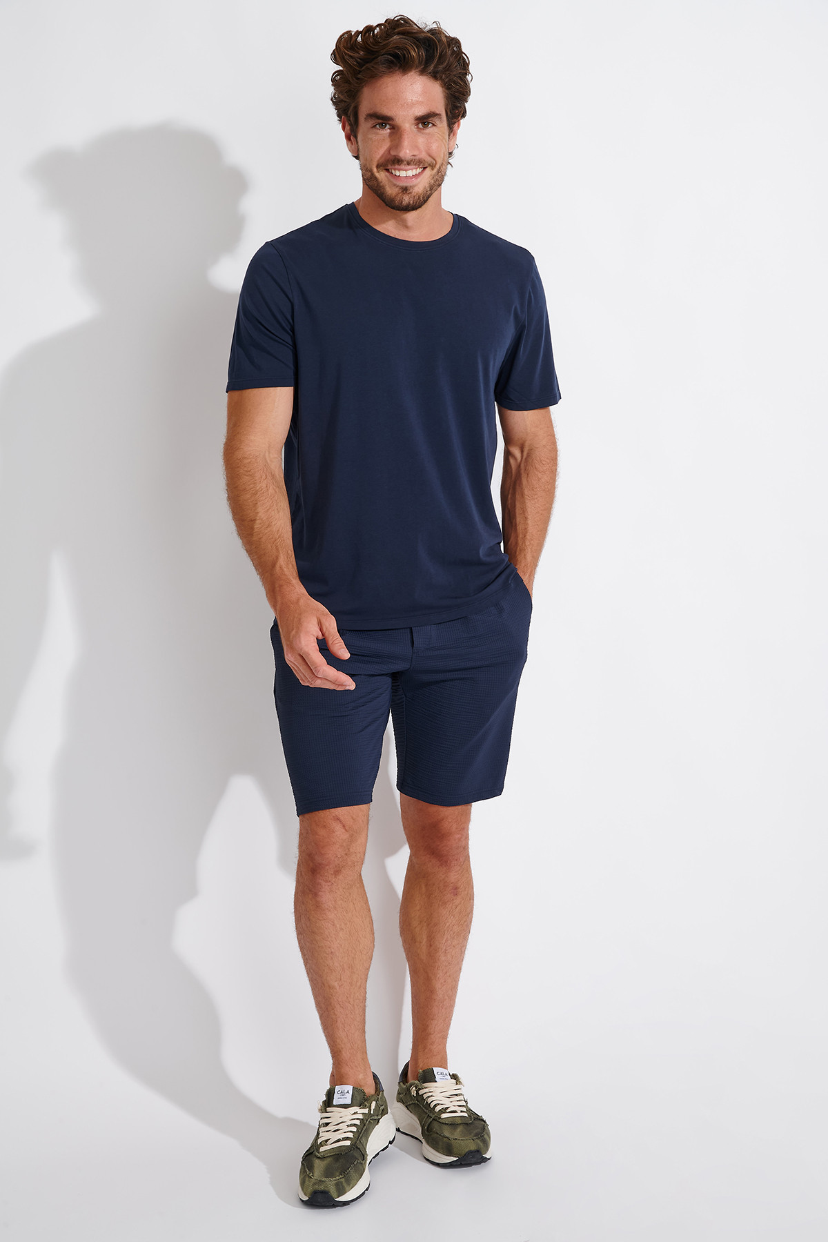 T-shirt bleu marine Filipo Terzo - 1