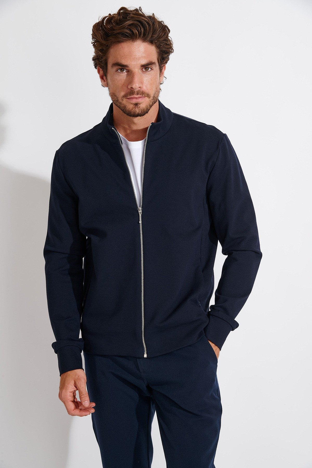 VESTE ZIPPÉE BLEU MARINE LUC MAIORCA - 0