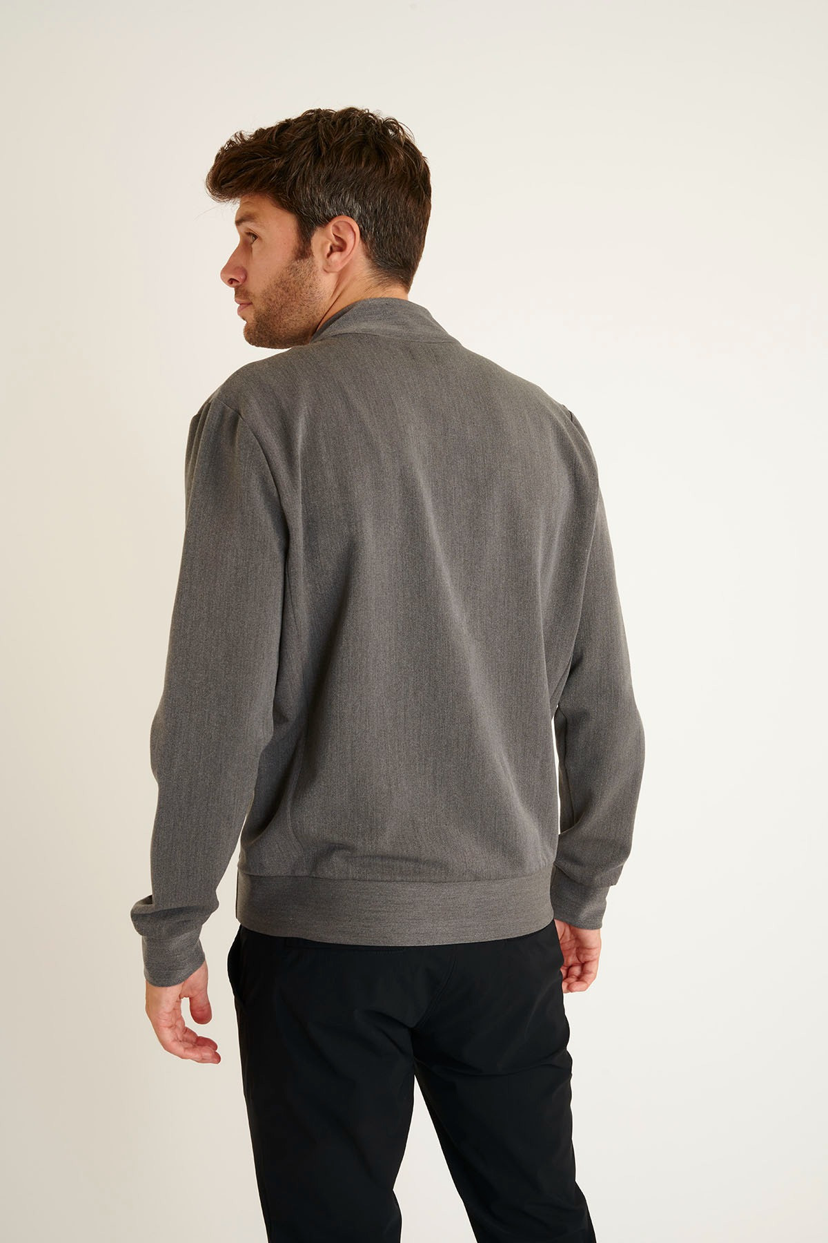 VESTE ZIPPÉE GRIS ANTHRACITE LUC MAIORCA - 1