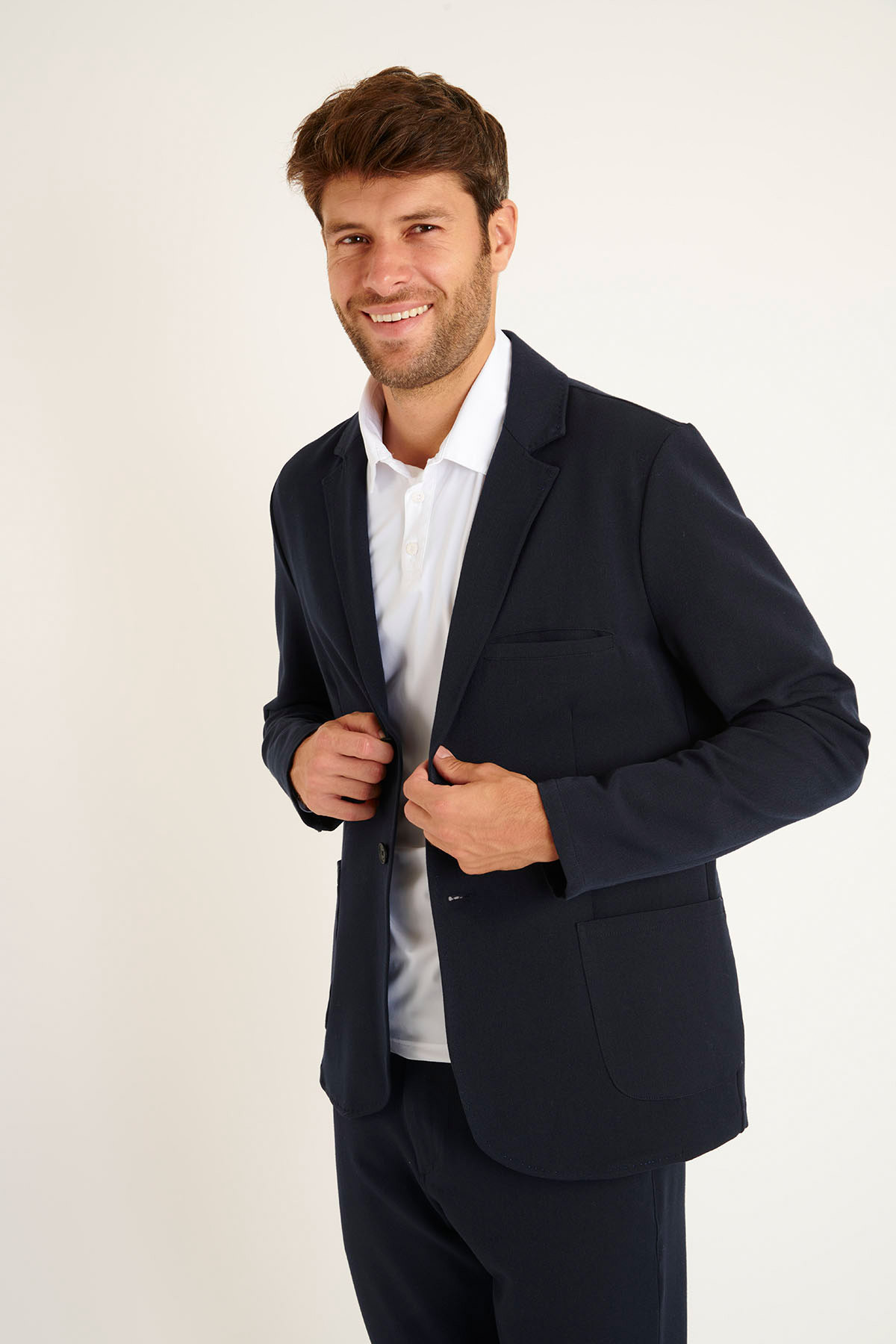 VESTE BLAZER BLEU MARINE MATTEO MAIORCA - 1