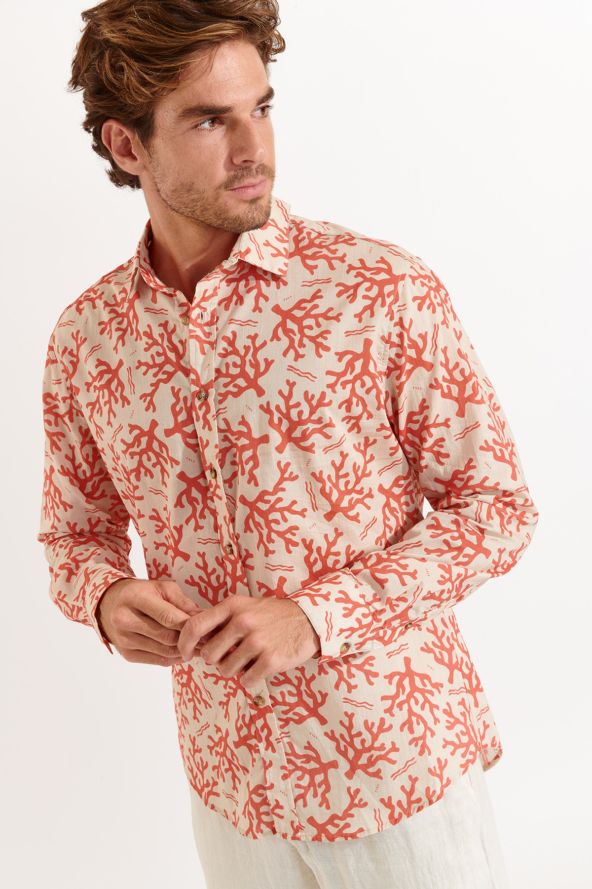 Chemise corail ALAIN AGORA - 4