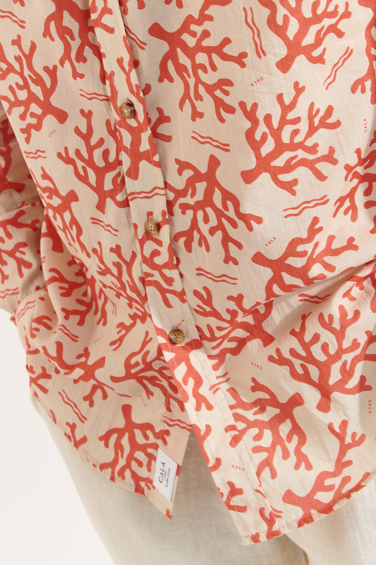 Chemise corail ALAIN AGORA - 0