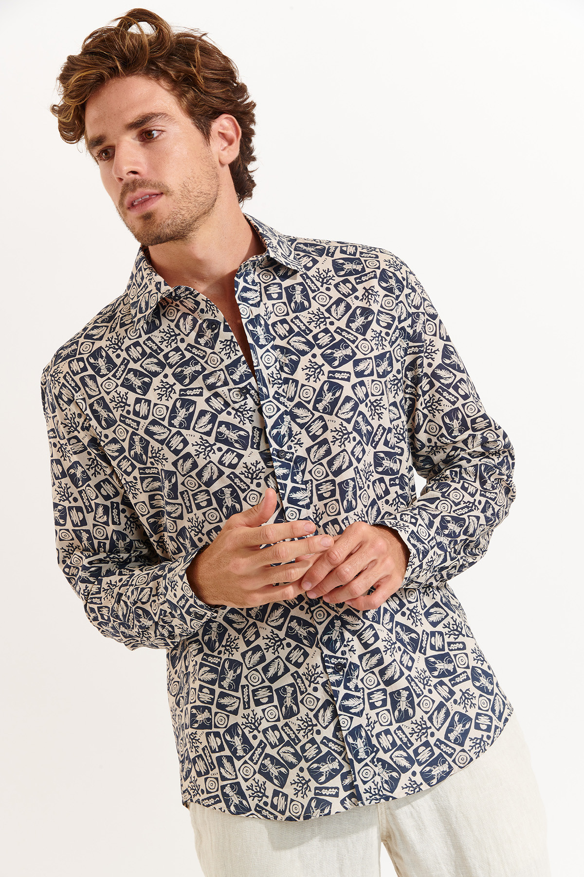 Chemise marine ALAIN CORFOU - 3