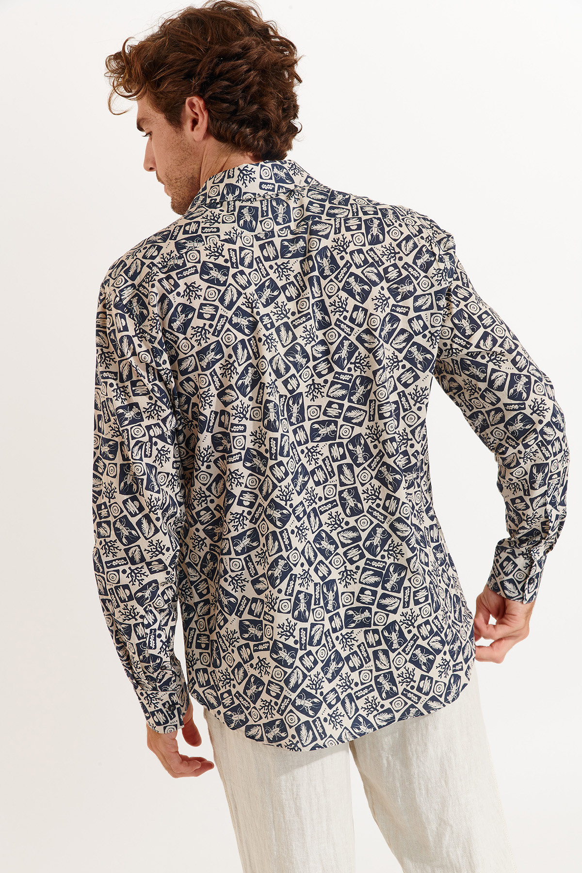 Chemise marine ALAIN CORFOU - 4
