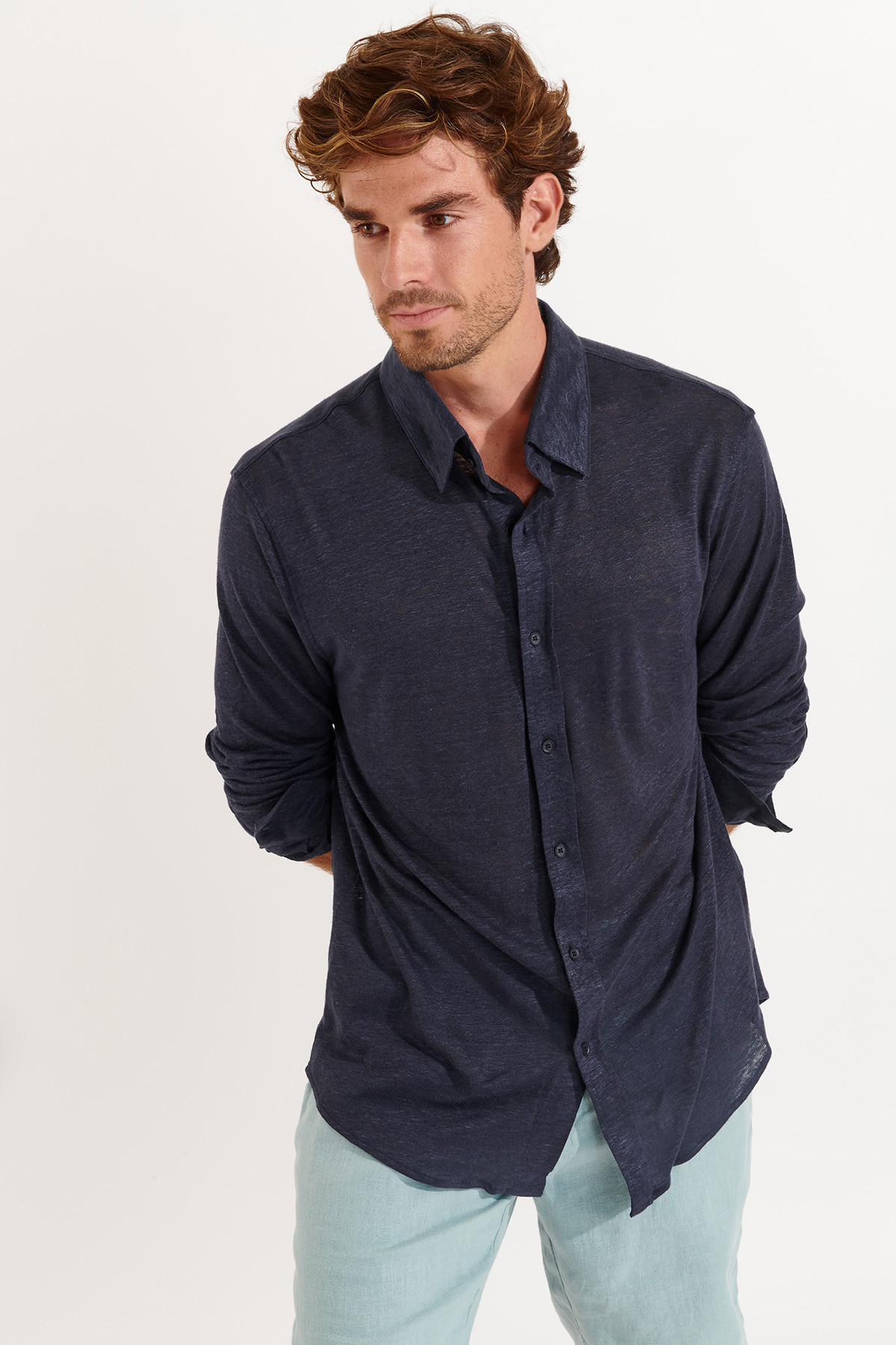 Chemise marine ALAIN LIN - 1