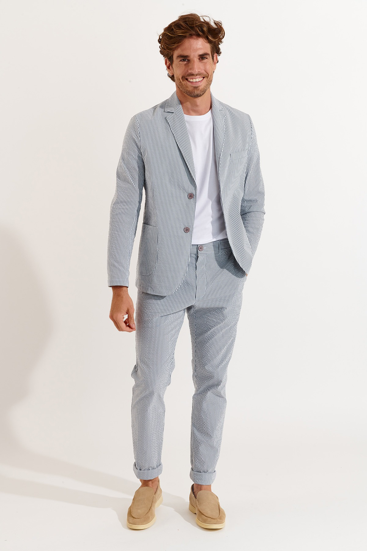Veste rayée denim NIKO CALVI - 4