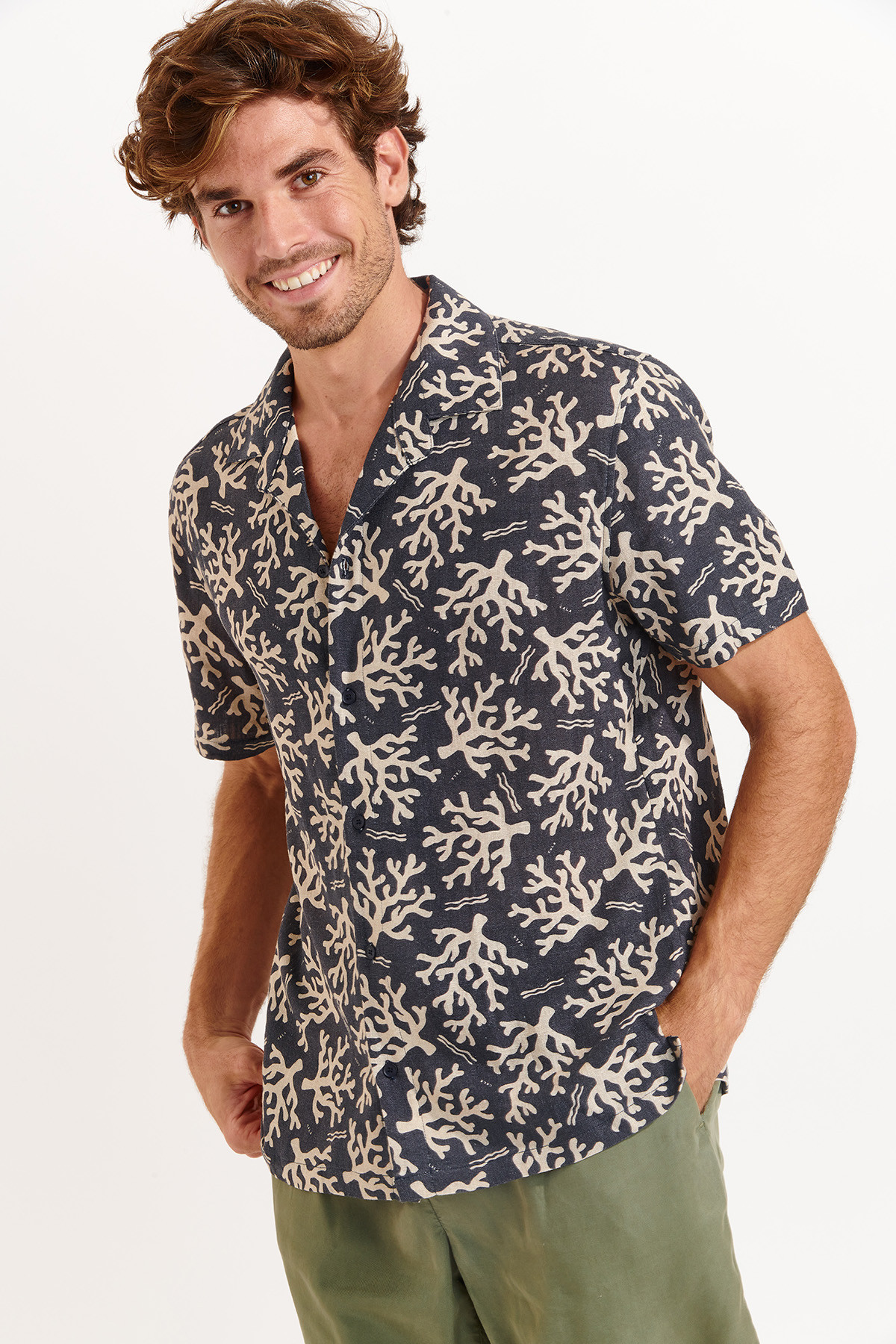 Chemise marine STEFANO AGORA - 1
