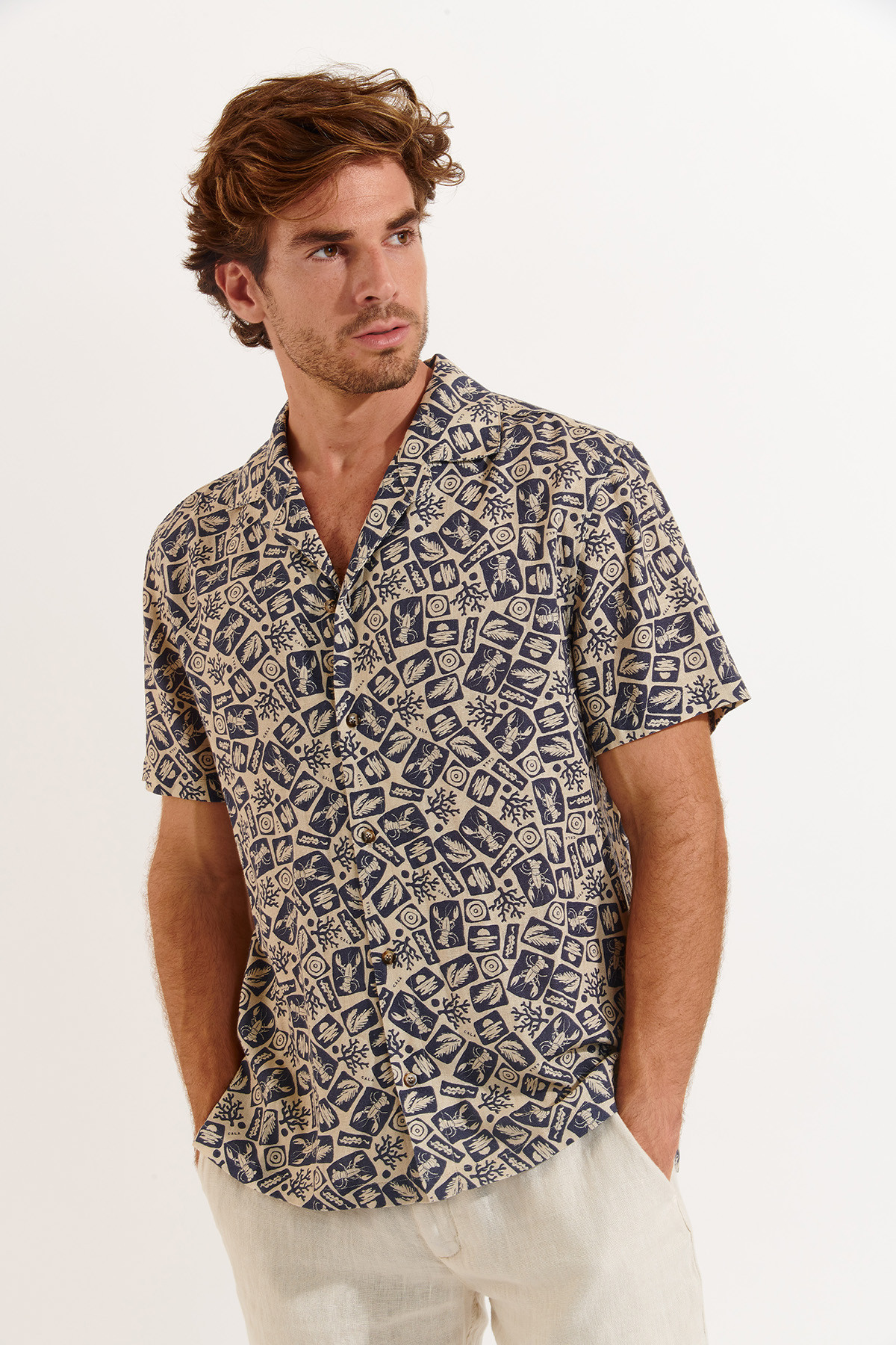 Chemise marine STEFANO CORFOU - 1