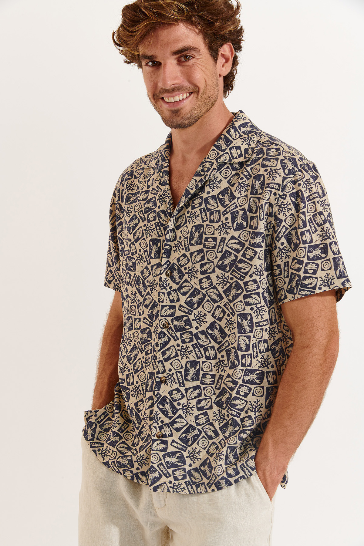 Chemise marine STEFANO CORFOU - 5