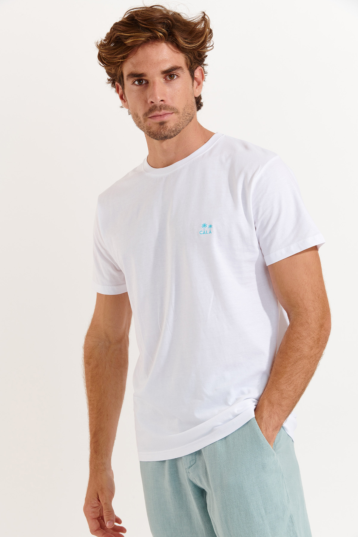 Tshirt blanc YANNPALMCOLOR GALLIANI - 4