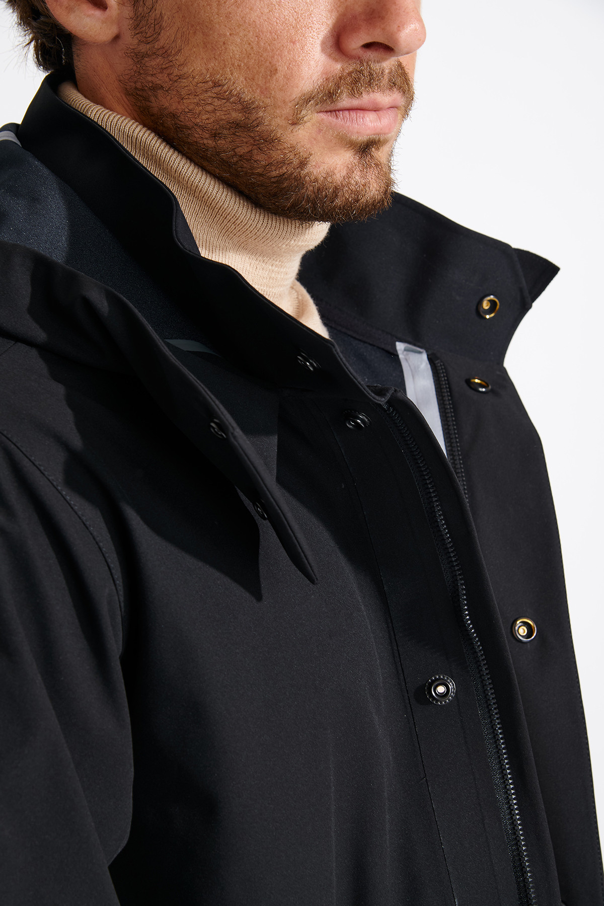 Manteau imperméable noir LOUIS TELLARO - 4