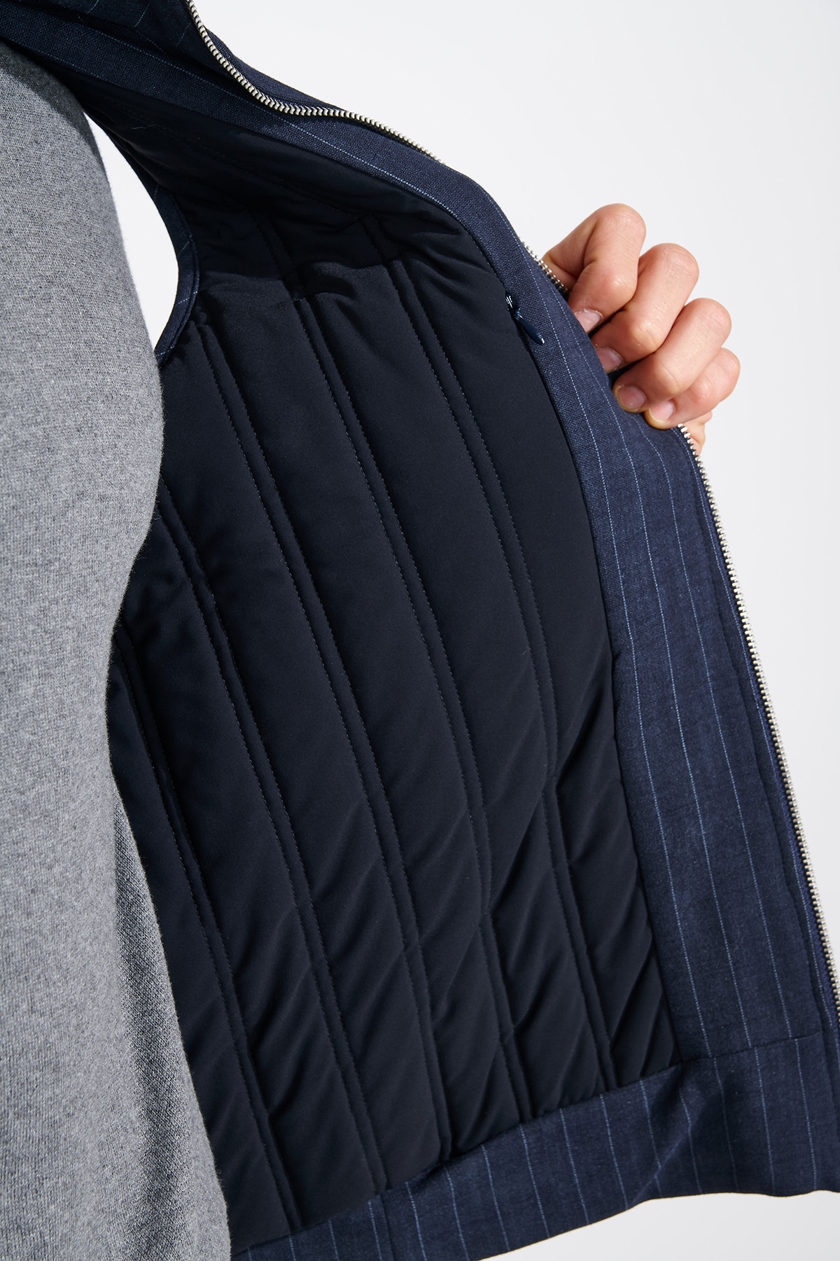 Veste sans manche bleu marine MARKUS SORENTO - 6