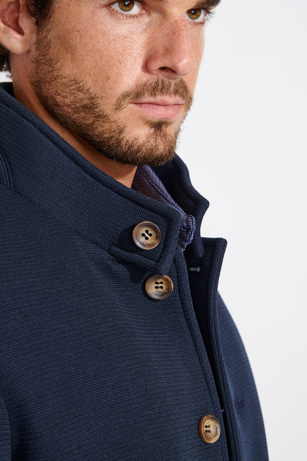 Manteau marine UMBERTO BERGAME - 5