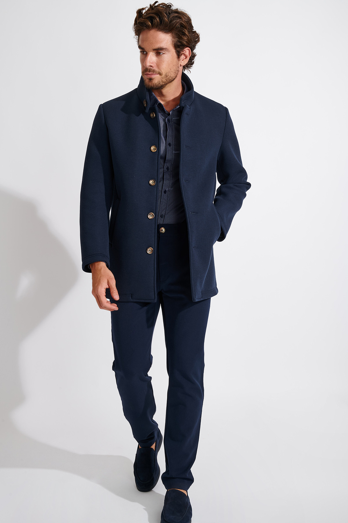 Manteau marine UMBERTO BERGAME - 0