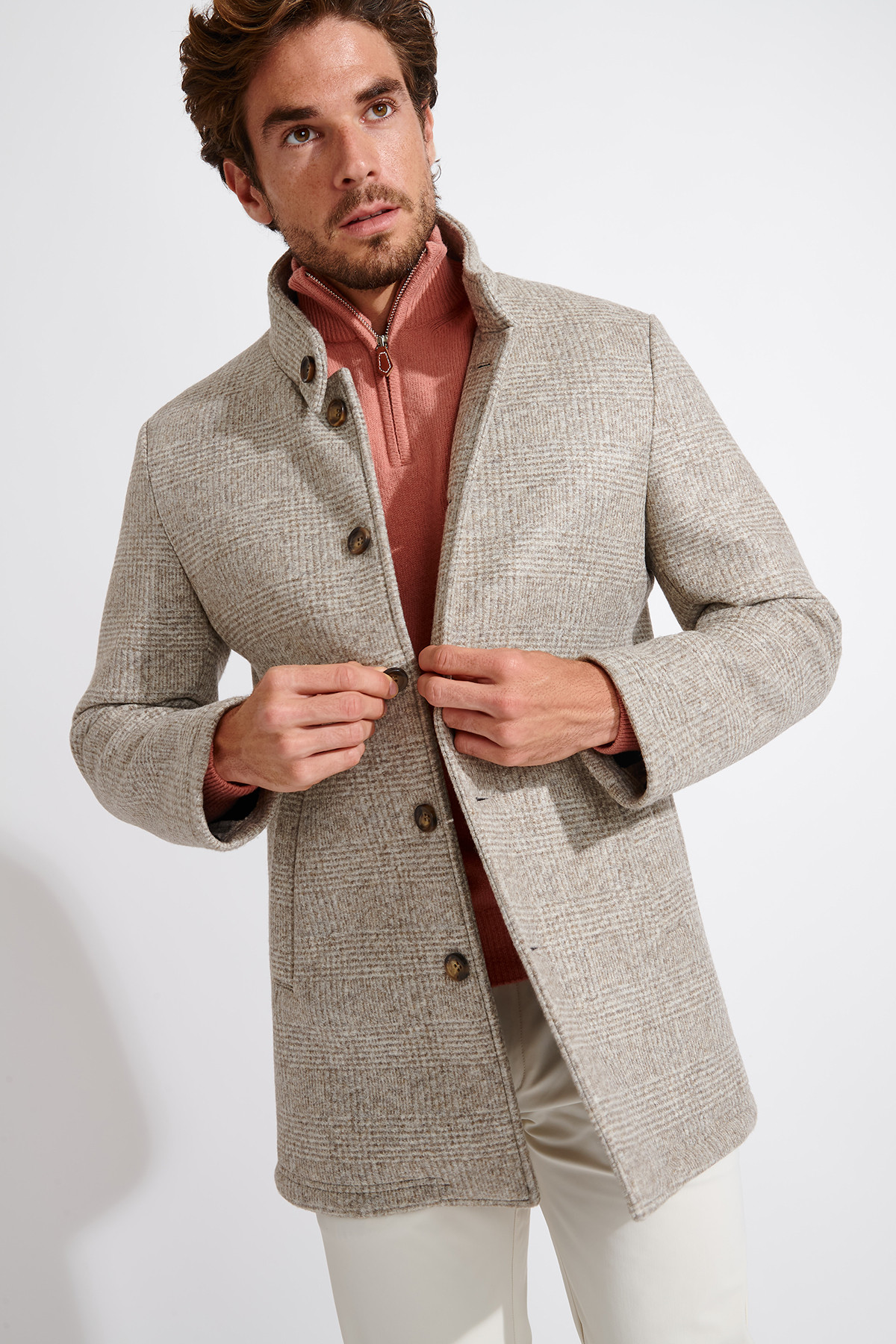 Manteau beige UMBERTO VENITIE - 2