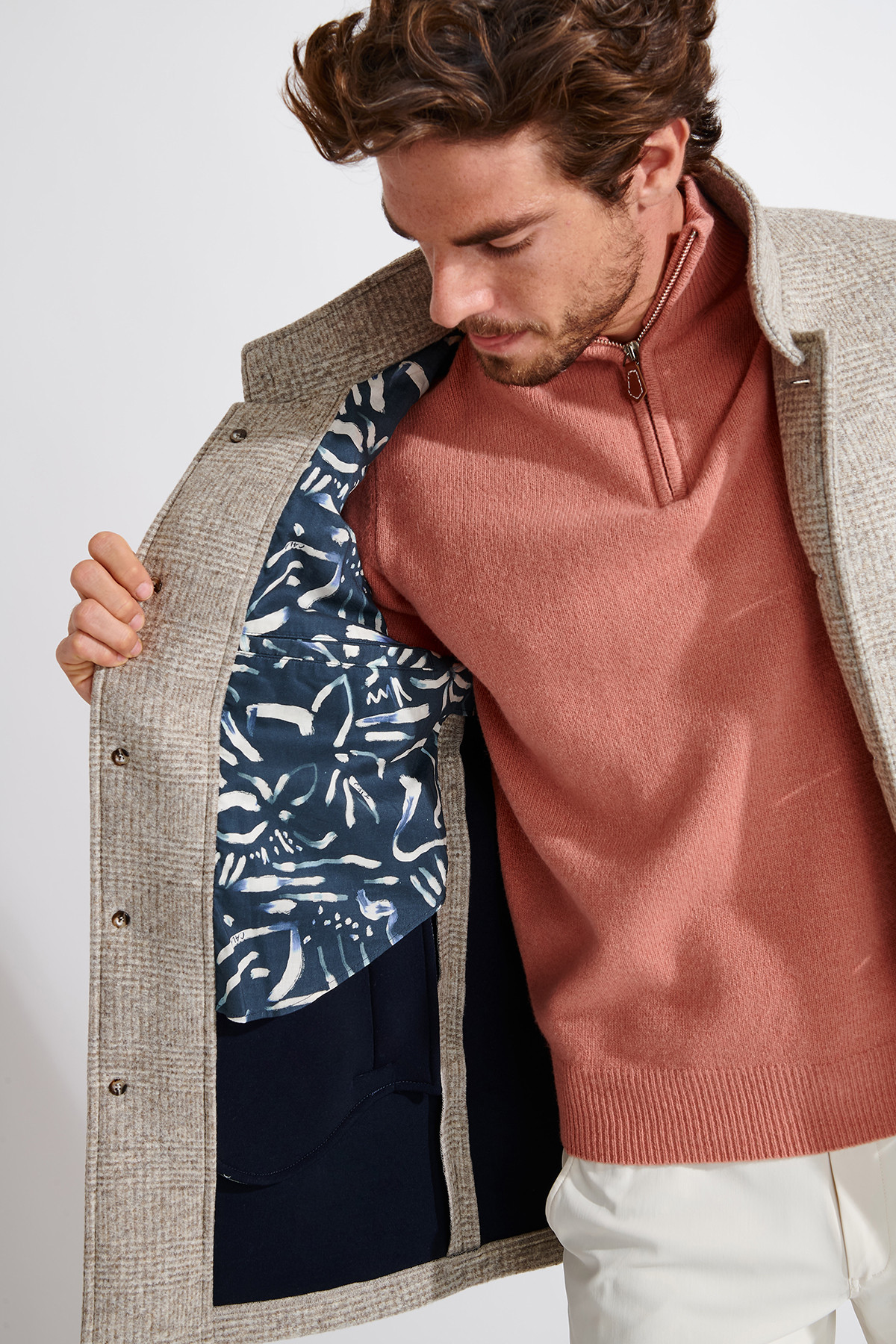 Manteau beige UMBERTO VENITIE - 6