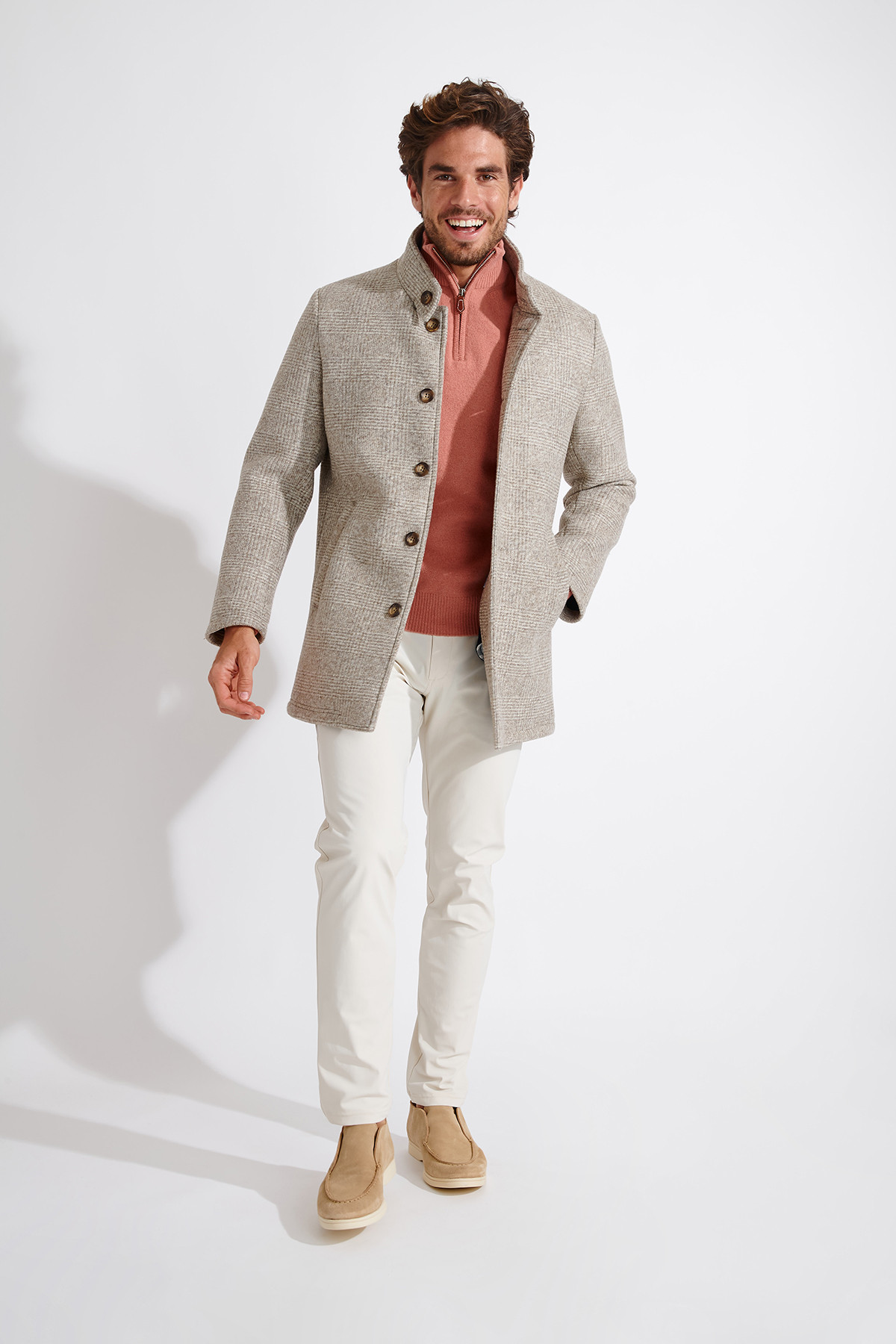 Manteau beige UMBERTO VENITIE - 3
