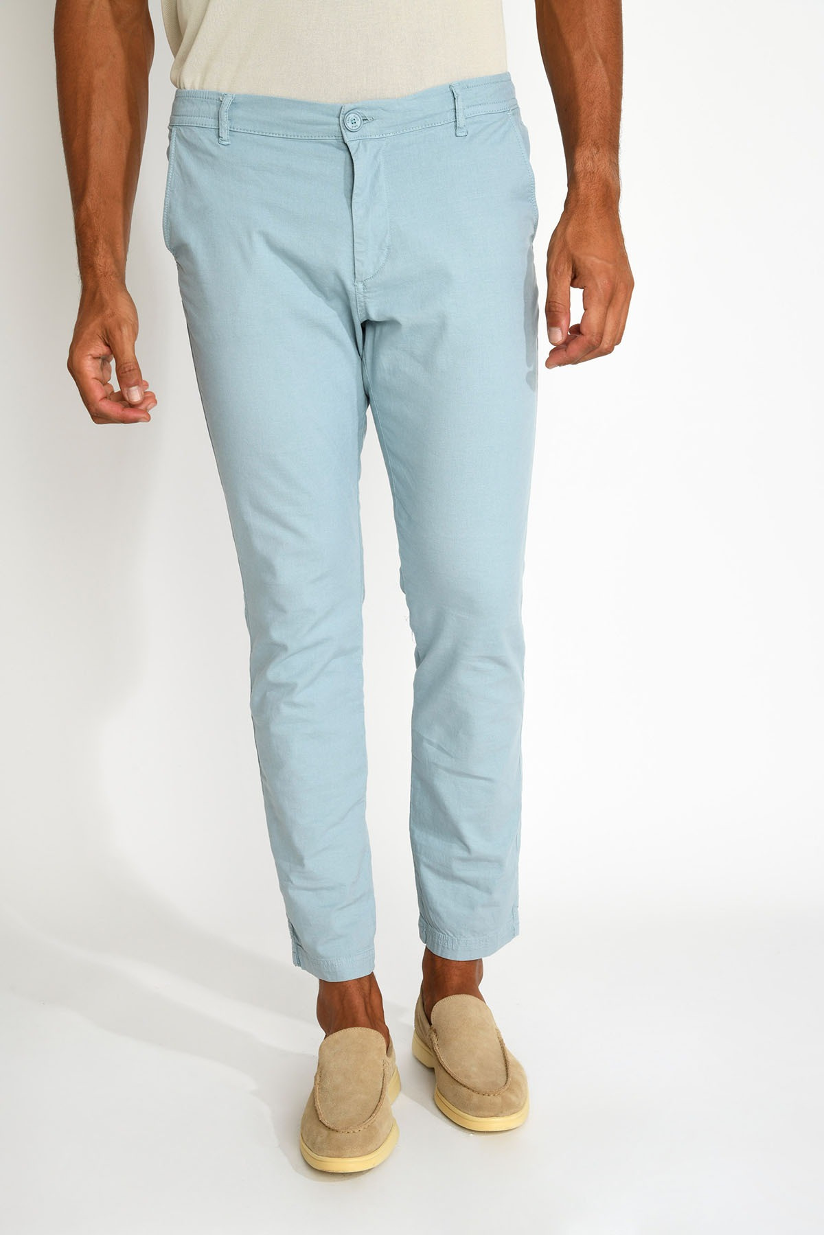 Pantalon bleu cobalt ETIENNE CESANO - 3