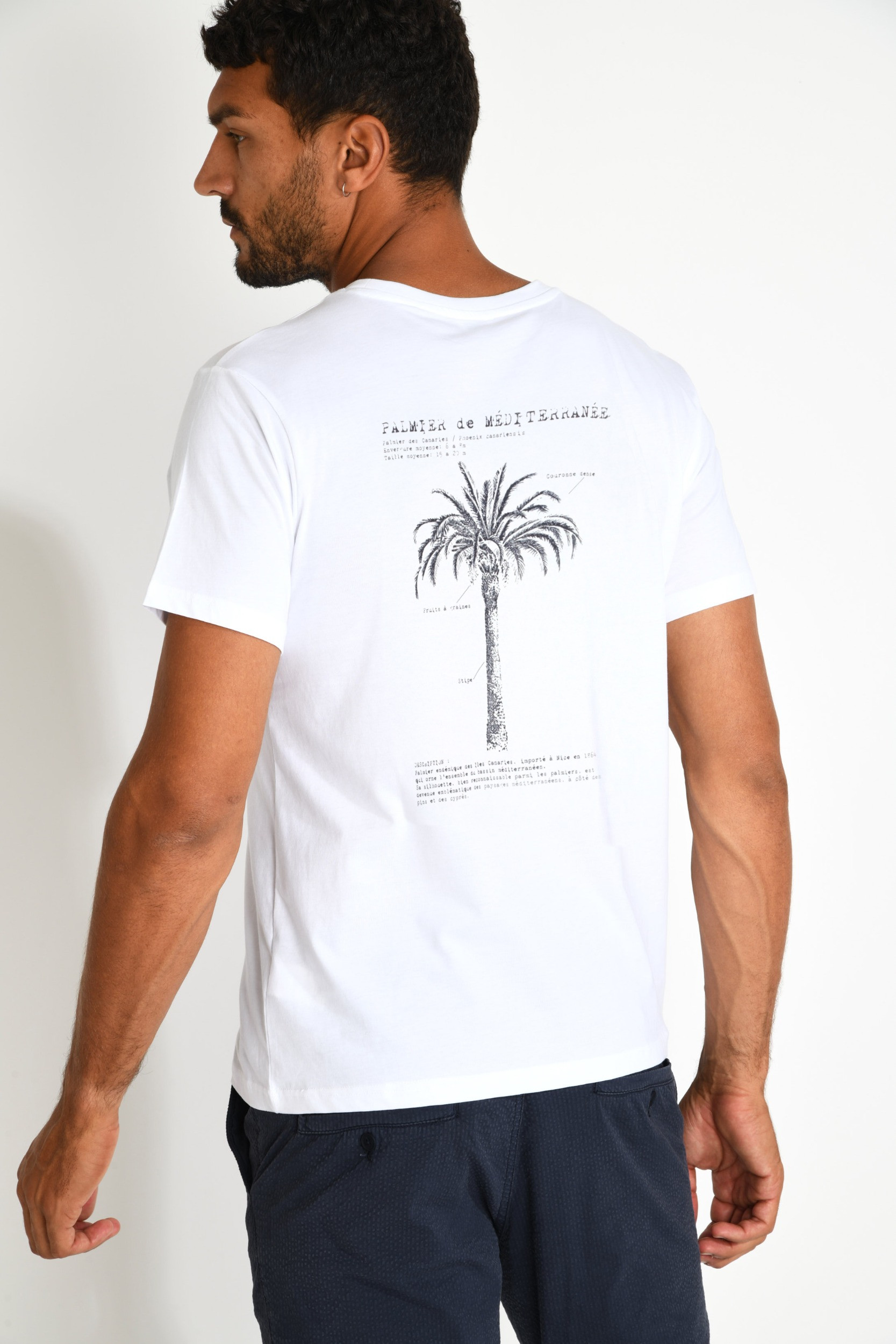 T-shirt blanc imprimé palmier THEOPALDIC NAVIGLIO - 4