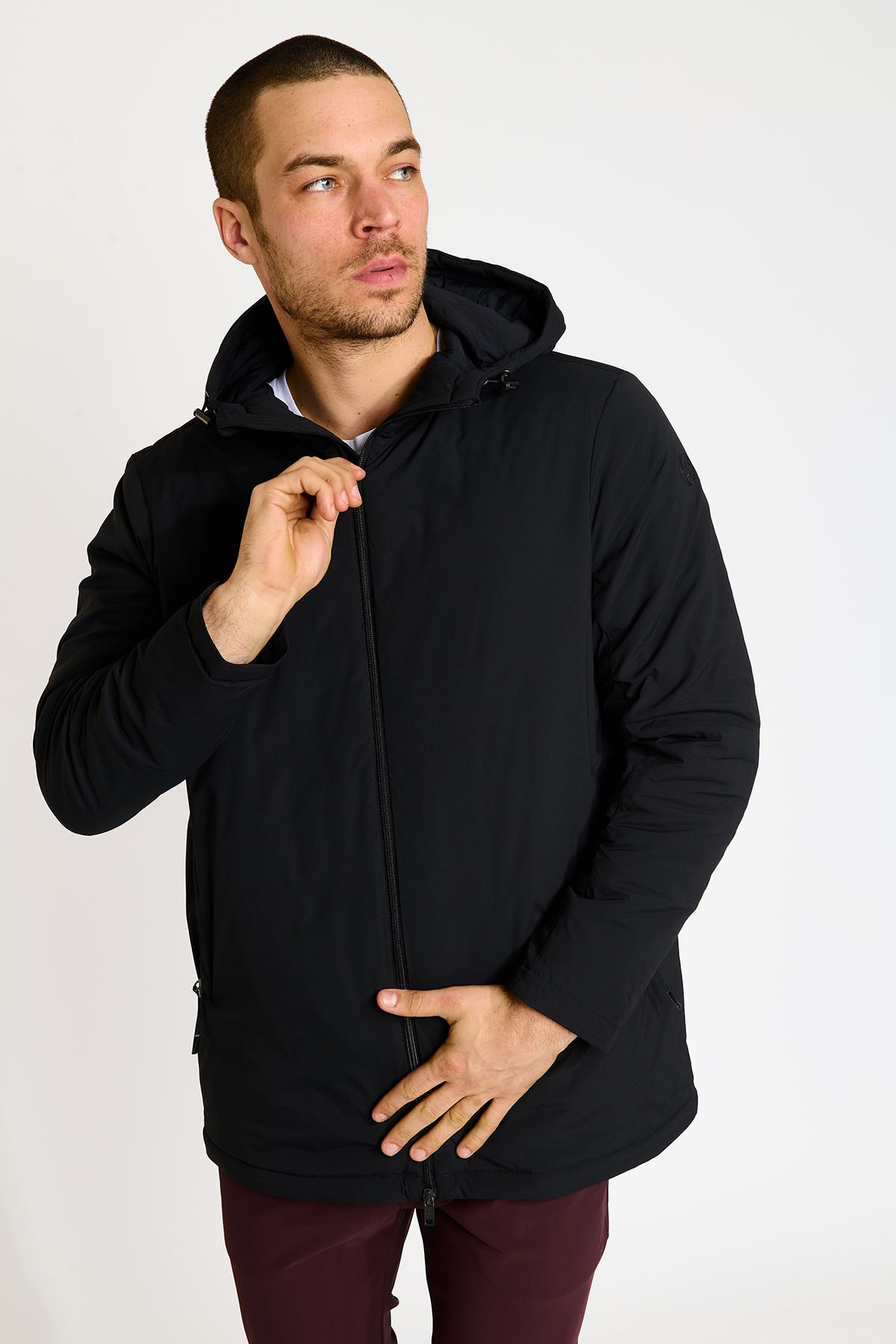 Parka à capuche noire ALFONSE MORANO - 5
