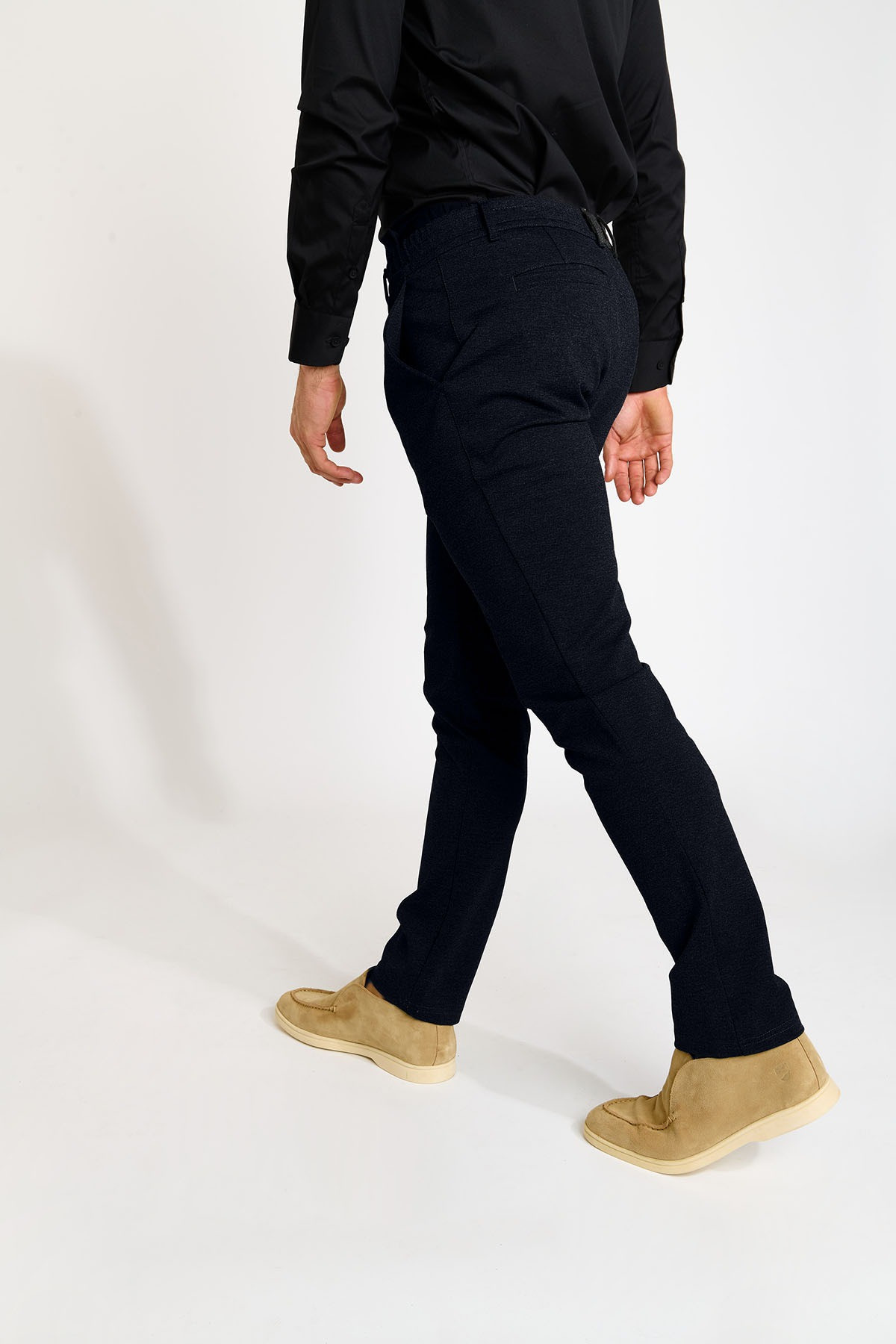 Pantalon bleu marine SERGE MATERA - 2