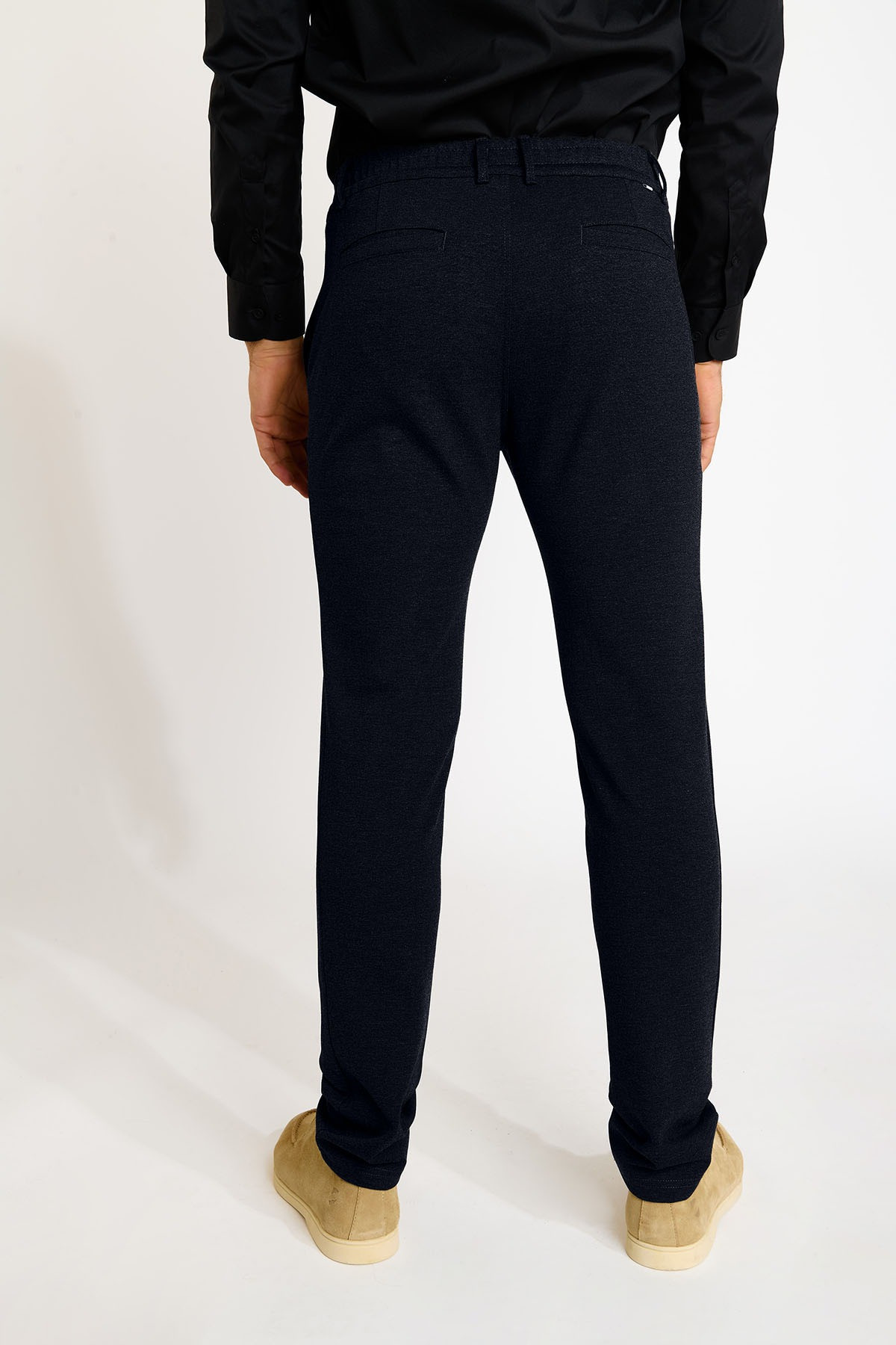 Pantalon bleu marine SERGE MATERA - 1