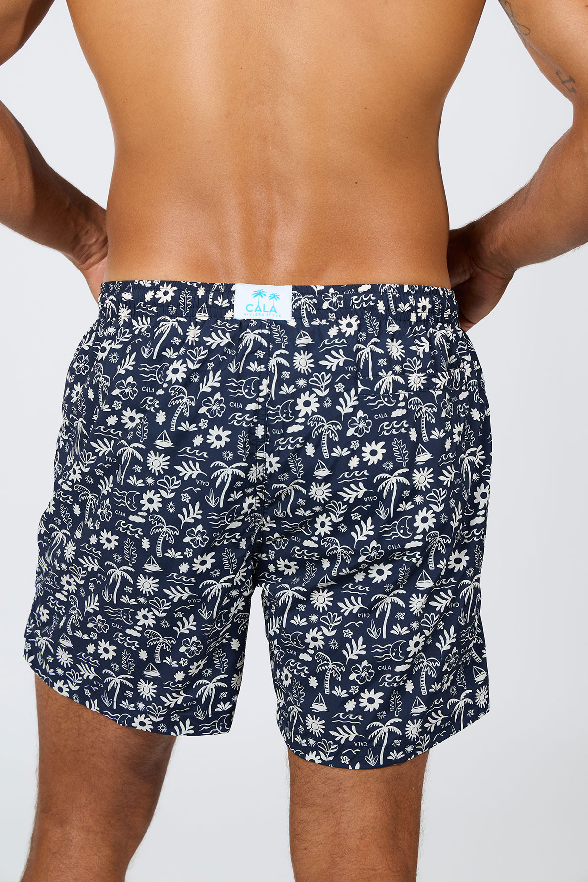 Short de bain marine imprimé EMILIO SESTRI - 4