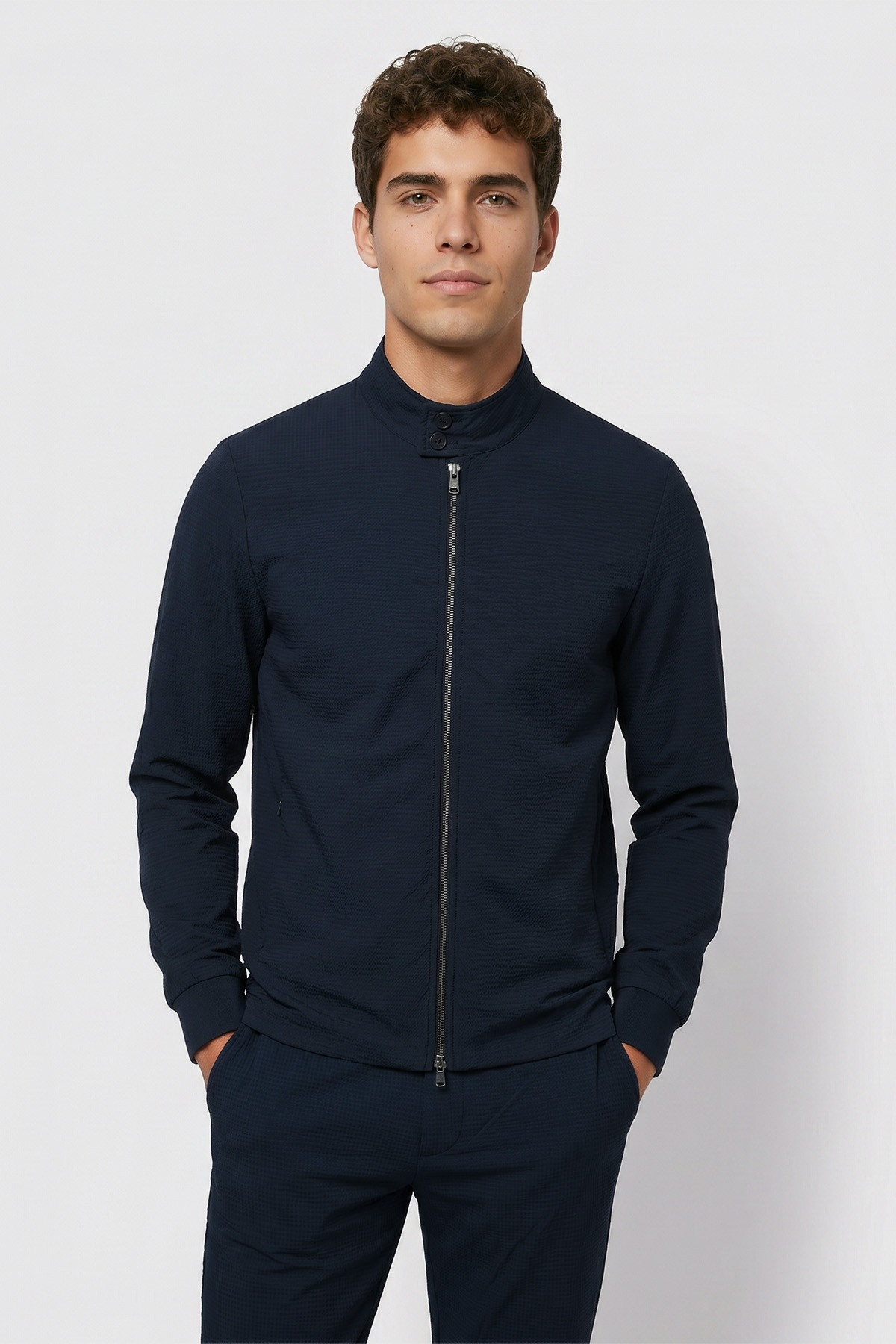 Blouson bleu marine IVANO TRIESTE - 2