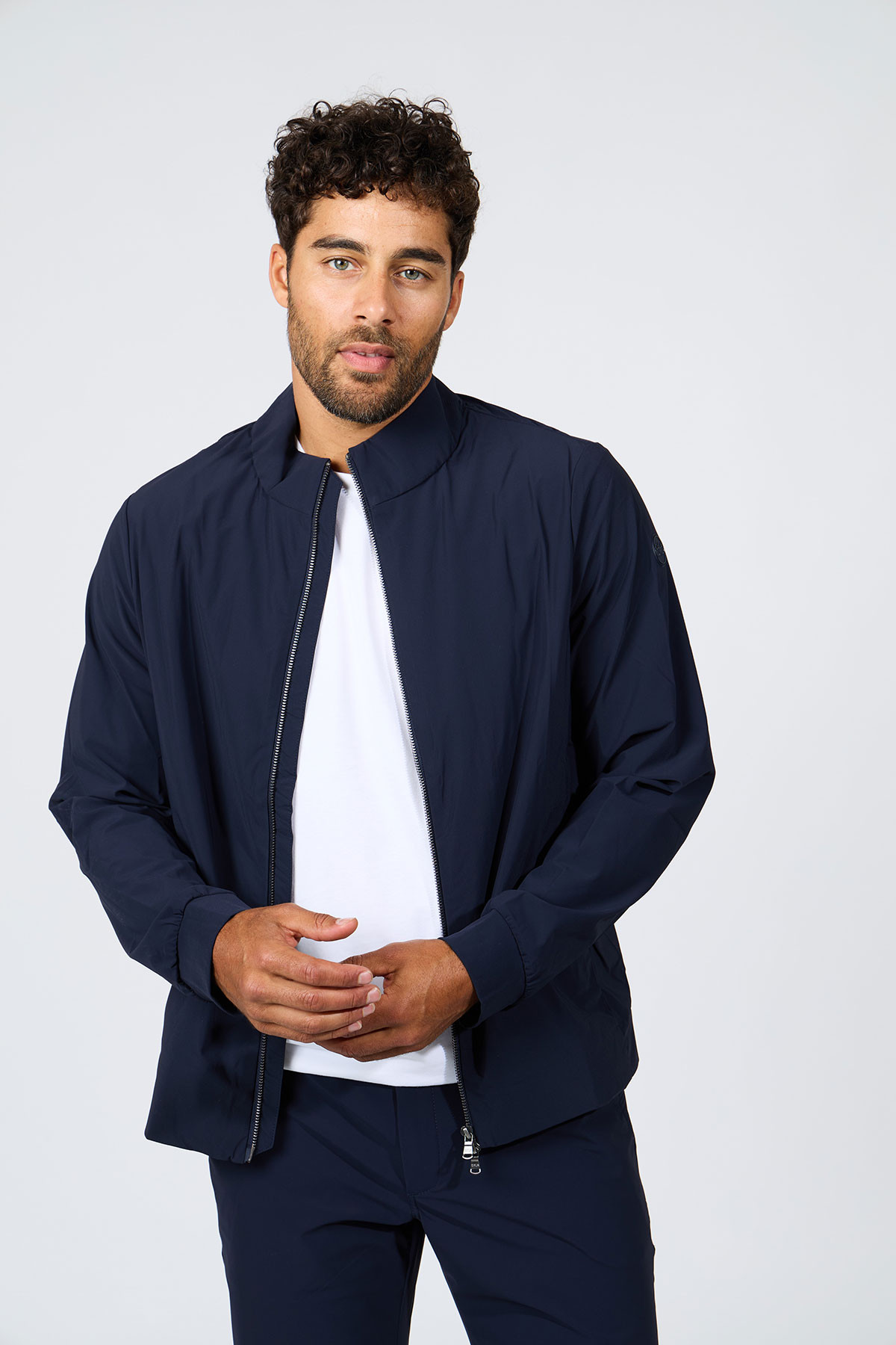 Blouson bleu marine Julien Lescada - 1