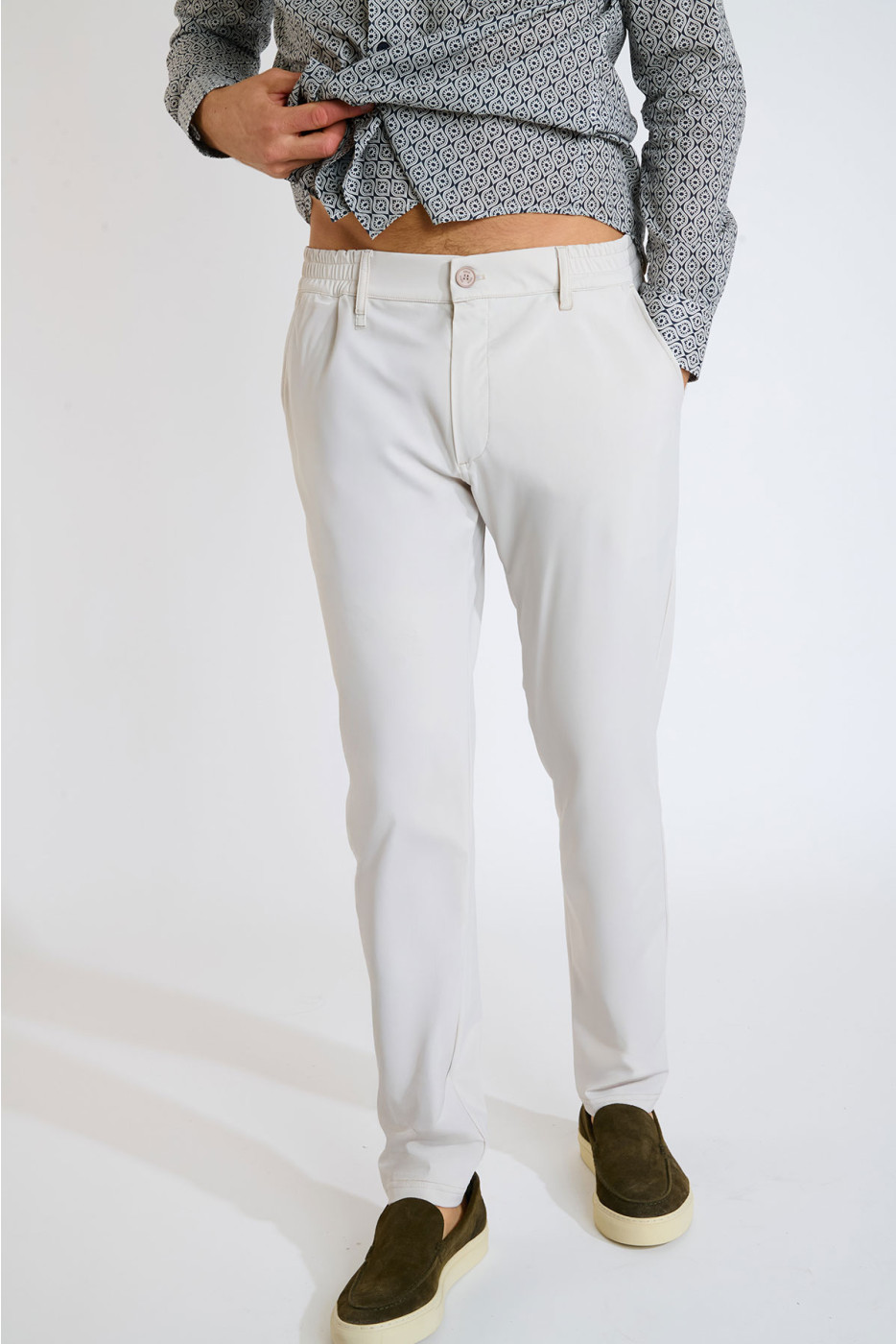 Pantalon stretch beige SERGE LESCADA - 3